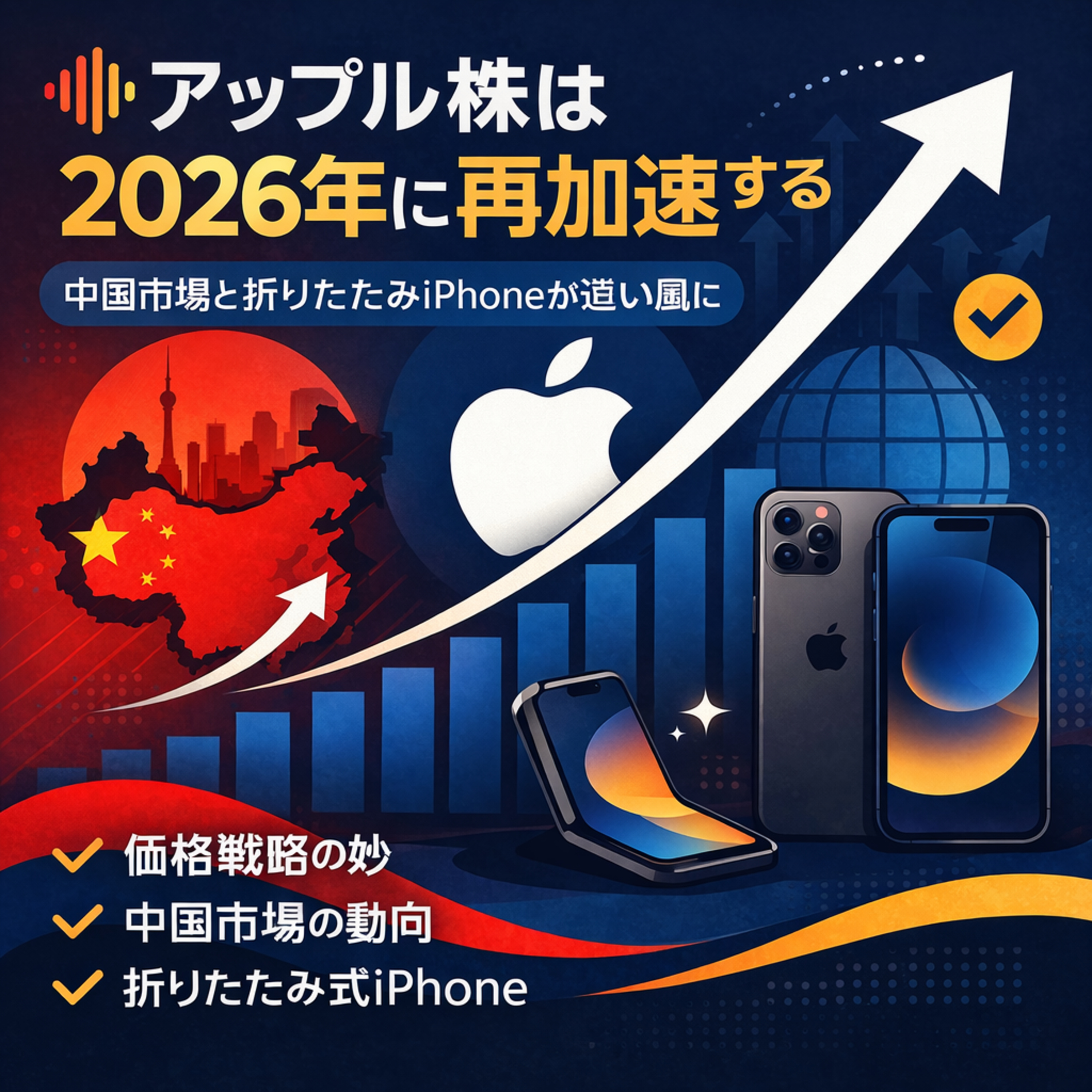 アップル株は2026年に再加速するのか　中国市場と折りたたみiPhoneが追い風に