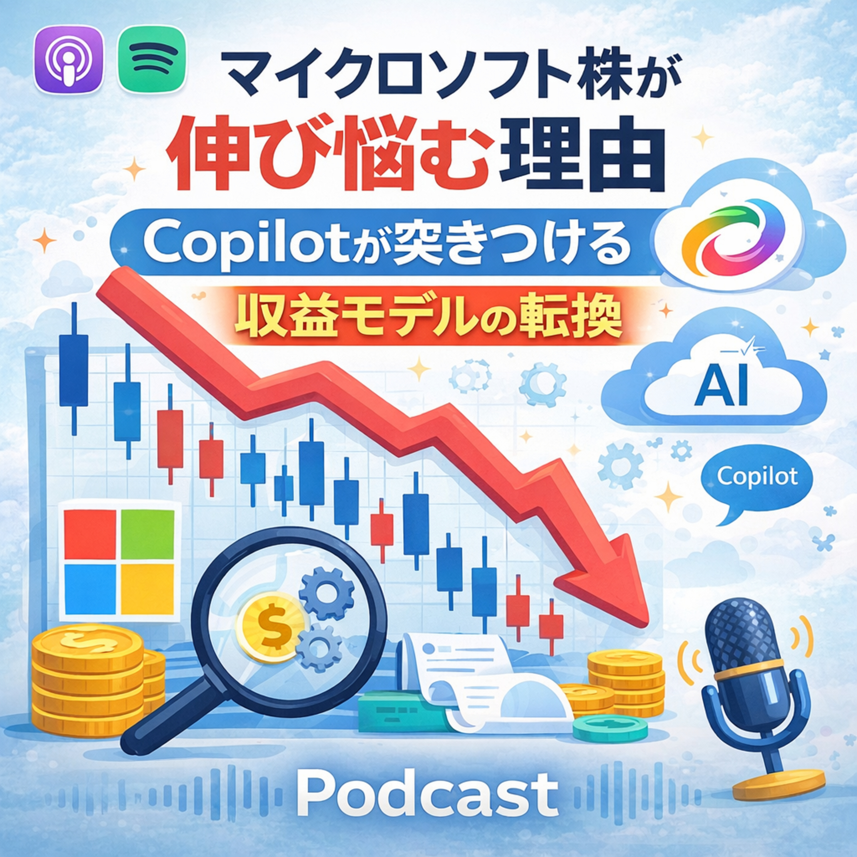 マイクロソフト株が伸び悩む理由　Copilotが突きつける収益モデルの転換