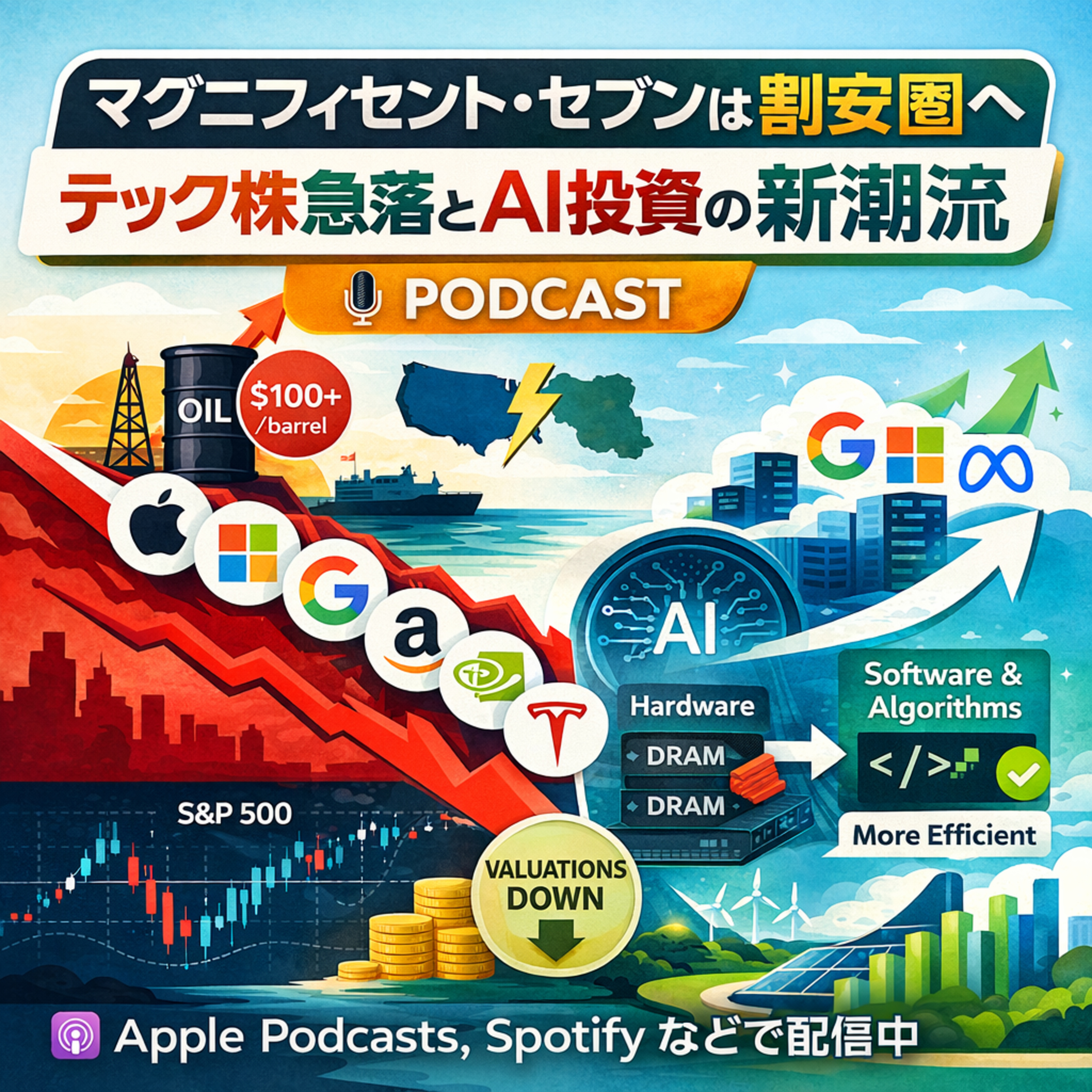 マグニフィセント・セブンは割安圏へ　テック株急落とAI投資の新潮流