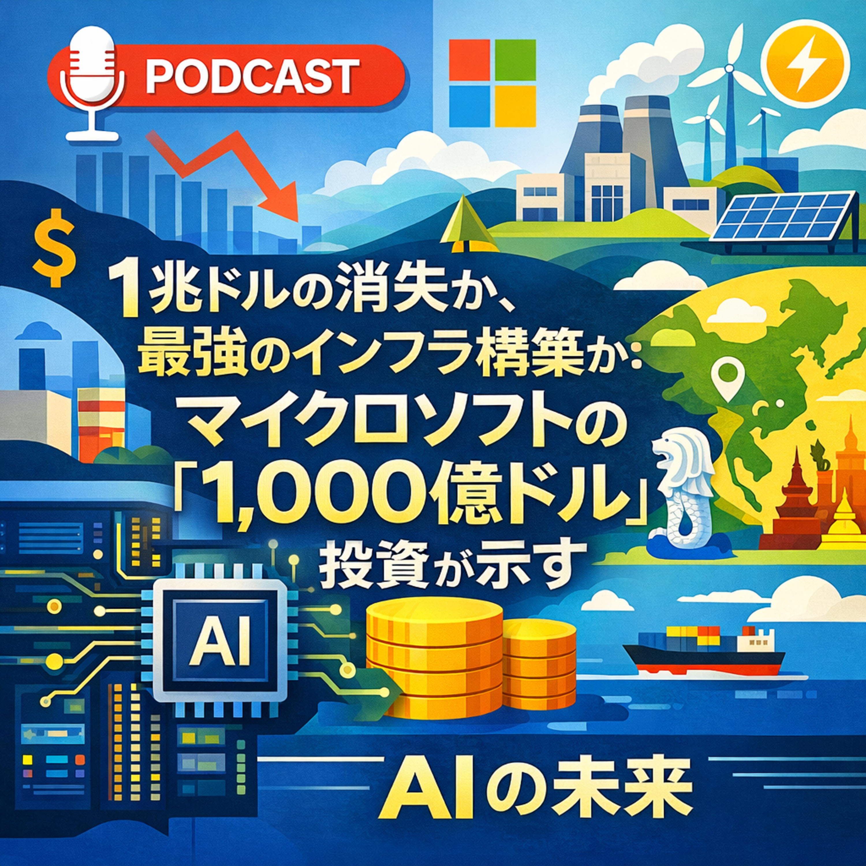 1兆ドルの消失か、最強のインフラ構築か：マイクロソフトの「1,000億ドル」投資が示すAIの未来