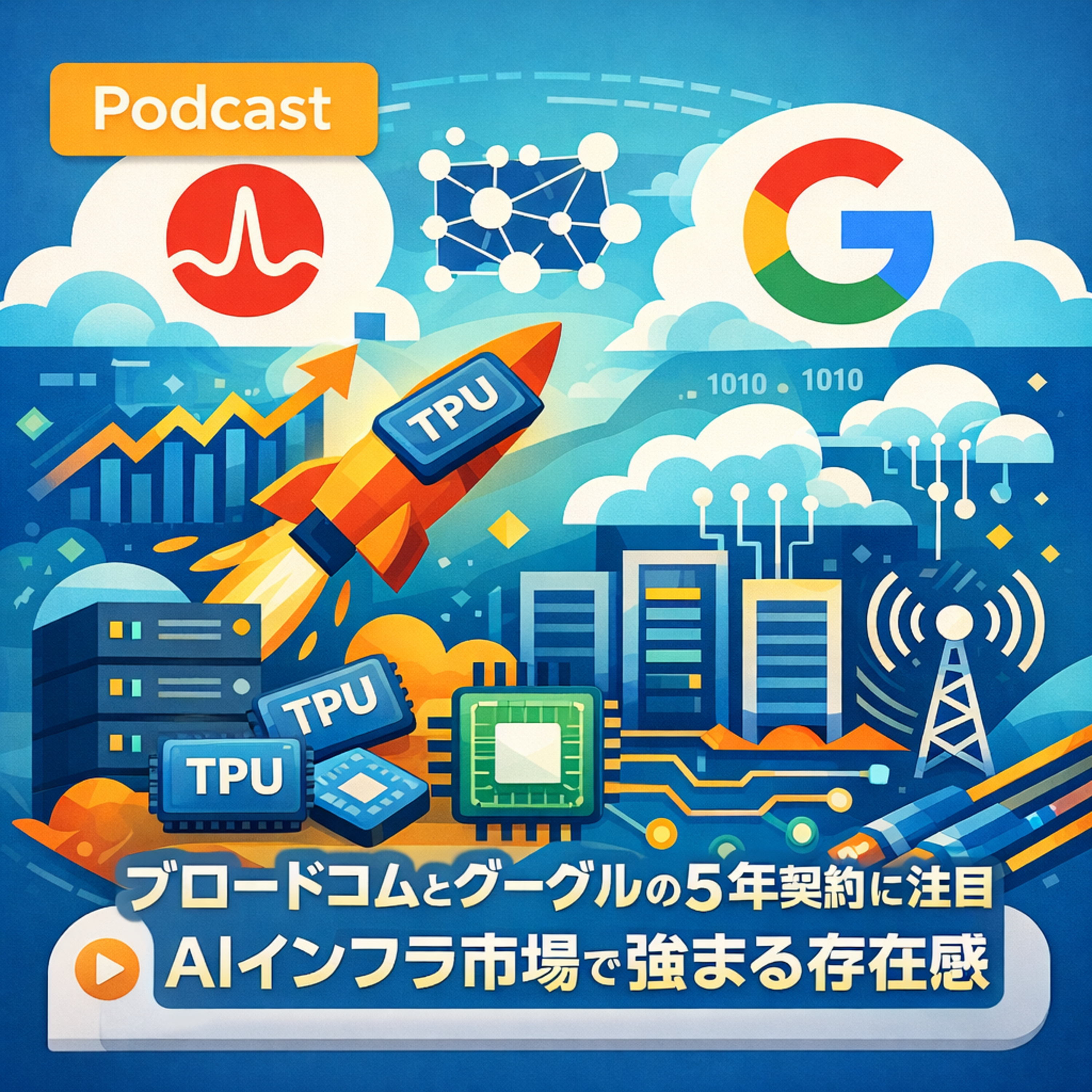 ブロードコムとグーグルの5年契約に注目　AIインフラ市場で強まる存在感