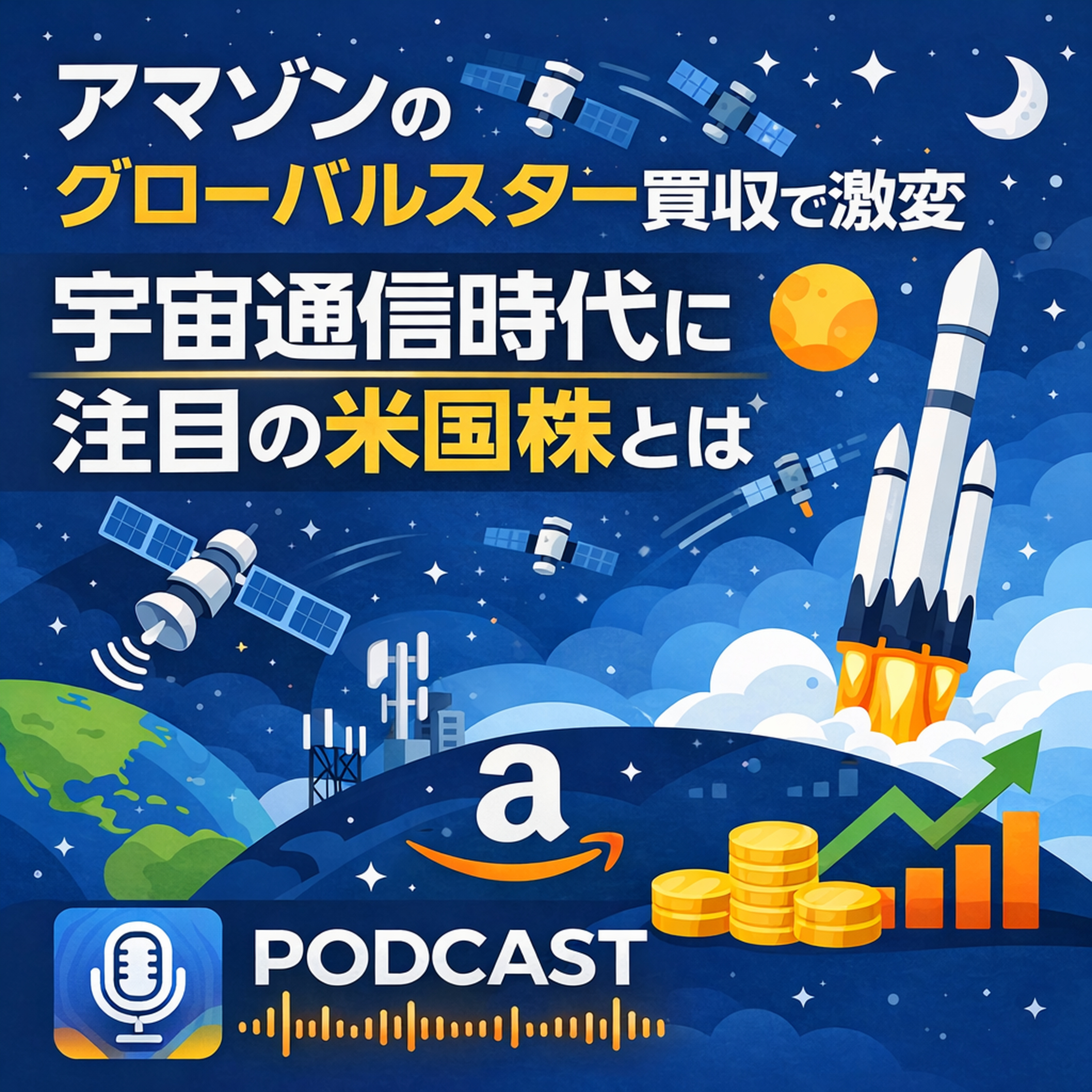 アマゾンのグローバルスター買収で激変　宇宙通信時代に注目の米国株とは