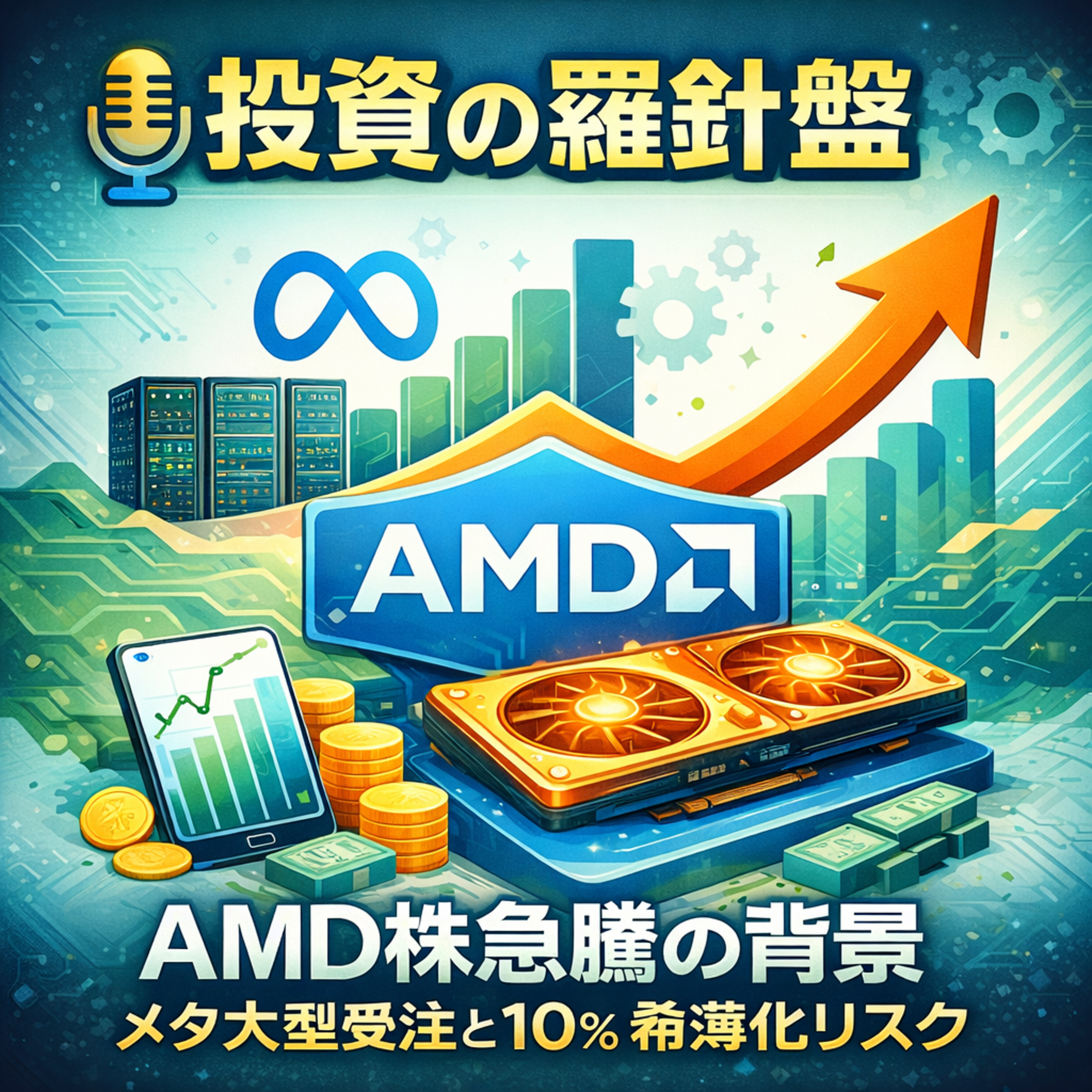 AMD株急騰の背景　メタ大型受注と10％希薄化リスクをどう見るか
