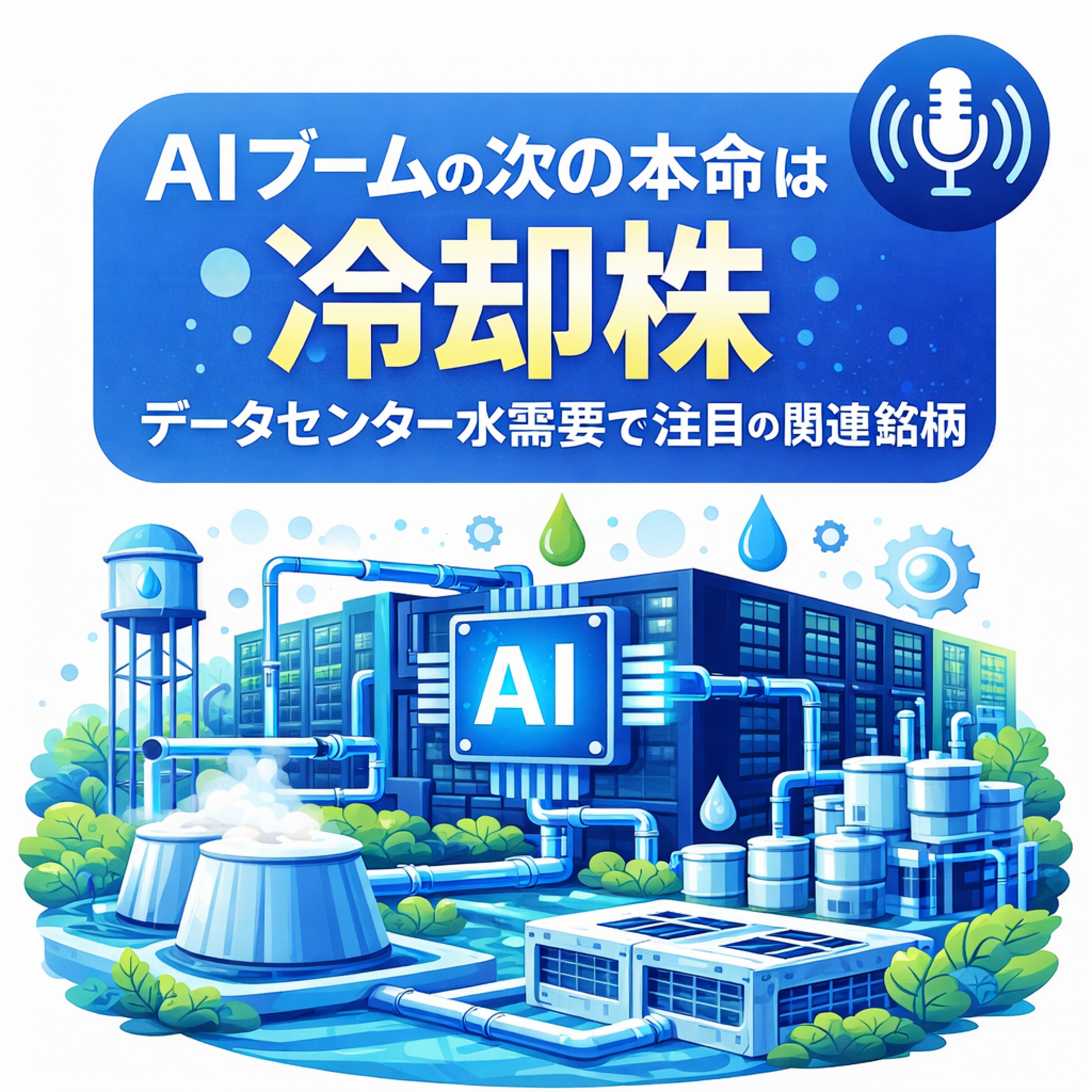 AIブームの次の本命は冷却株　データセンター水需要で注目の関連銘柄