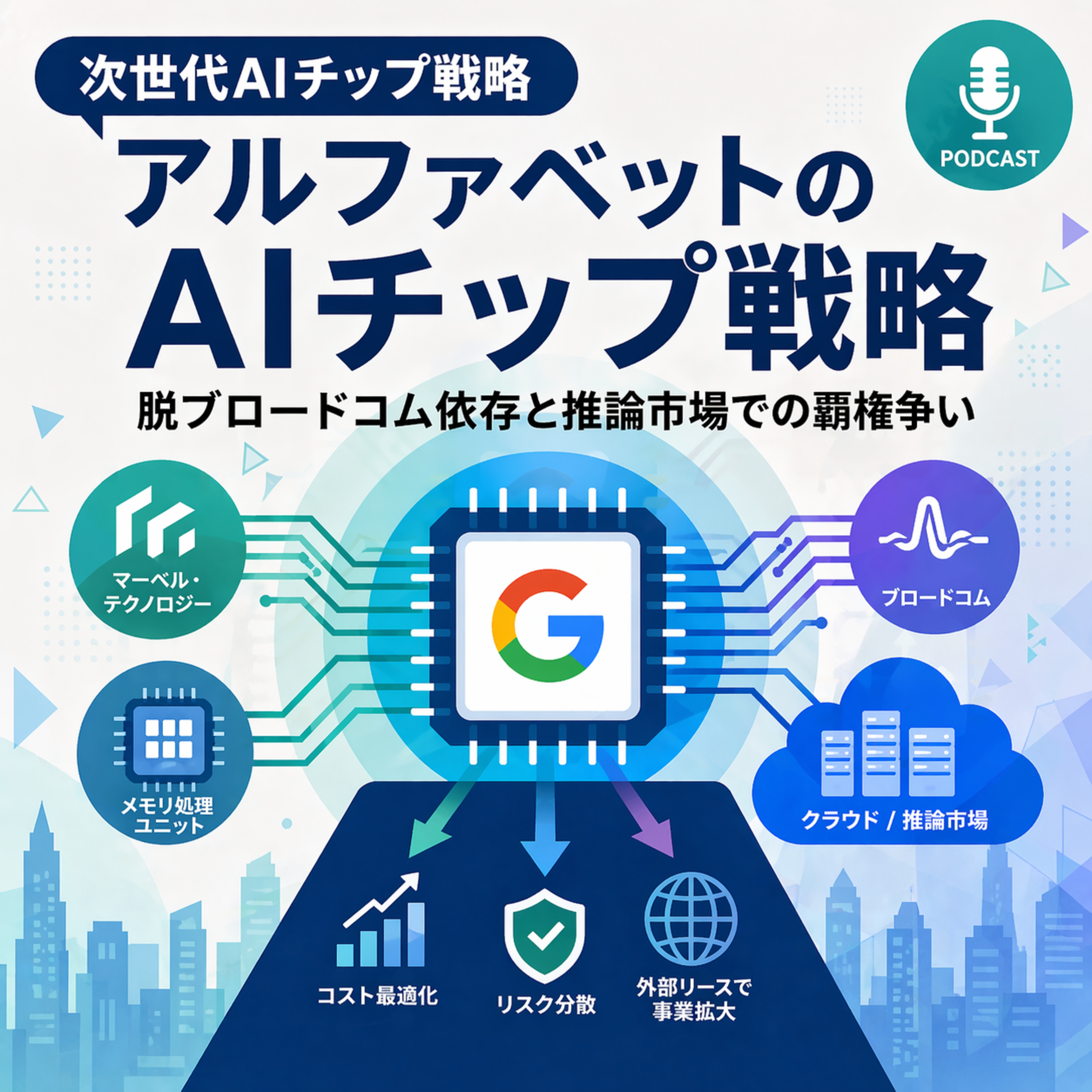 アルファベットの次世代AIチップ戦略：脱ブロードコム依存と推論市場での覇権争い