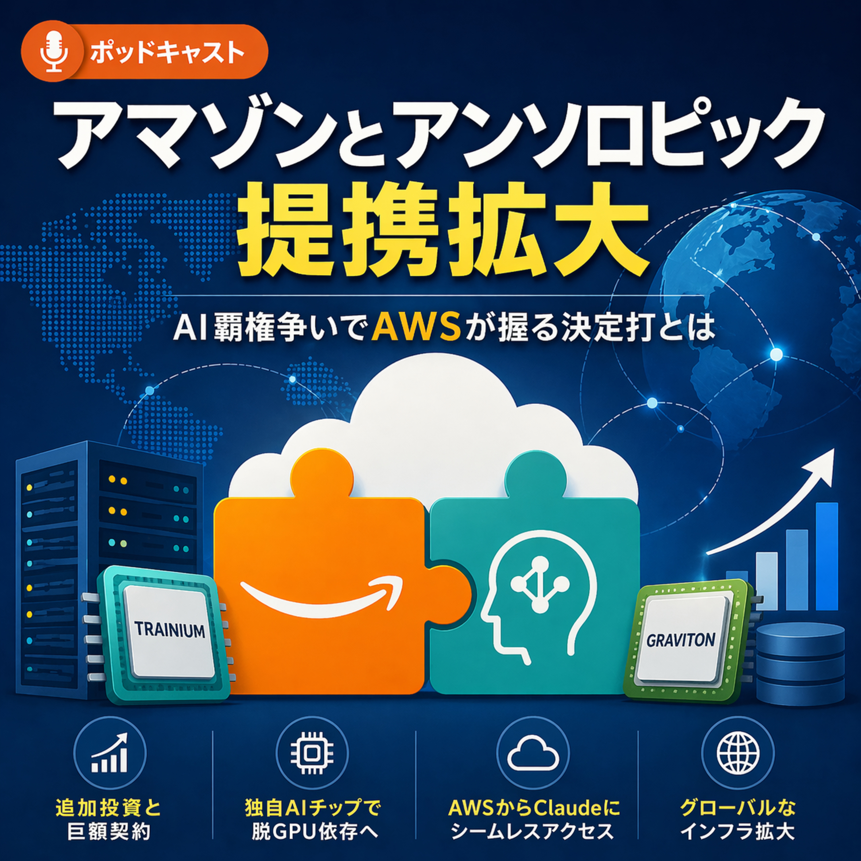 アマゾンとアンソロピック提携拡大　AI覇権争いでAWSが握る決定打とは