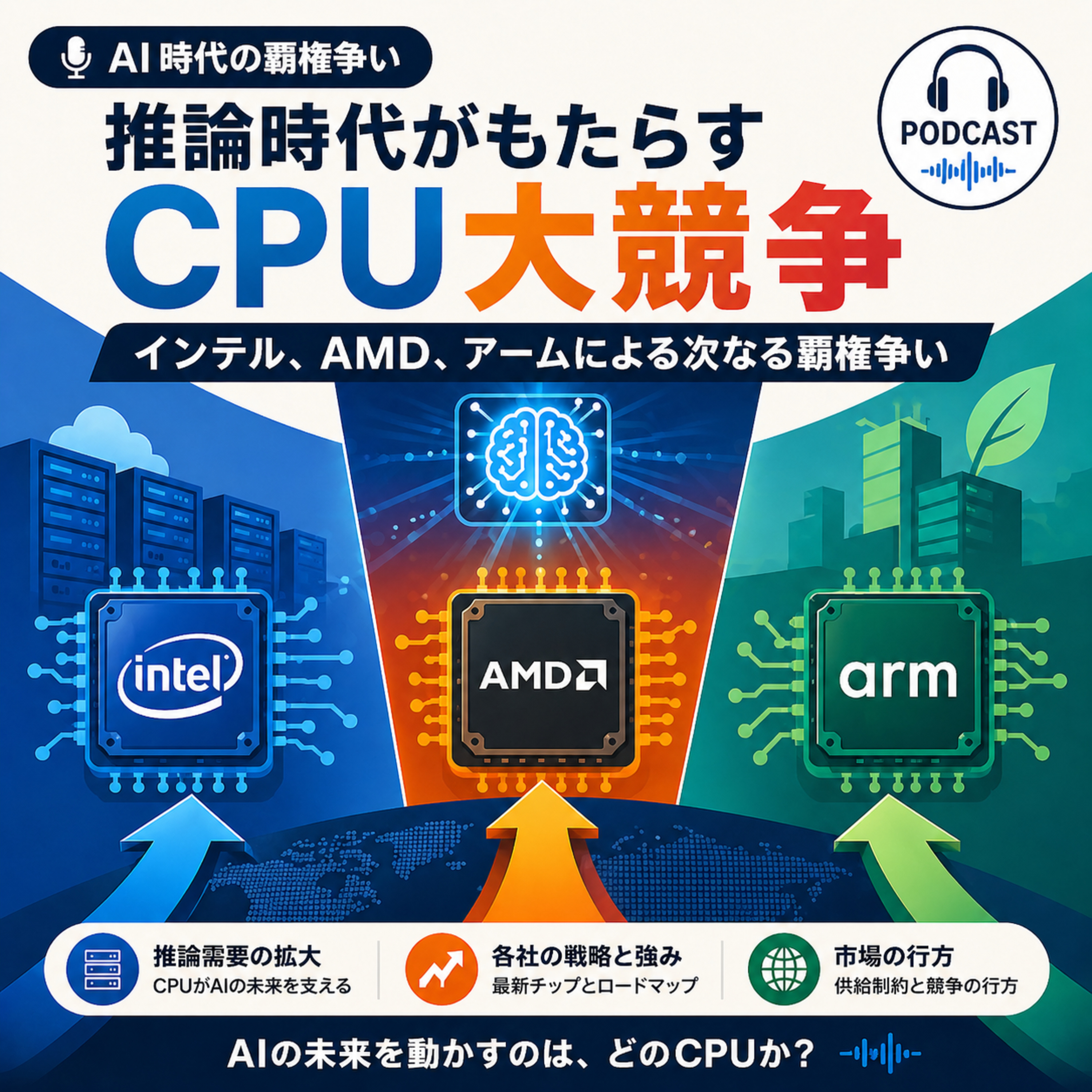 AI「推論」時代がもたらすCPU大競争：インテル、AMD、アームによる次なる覇権争い