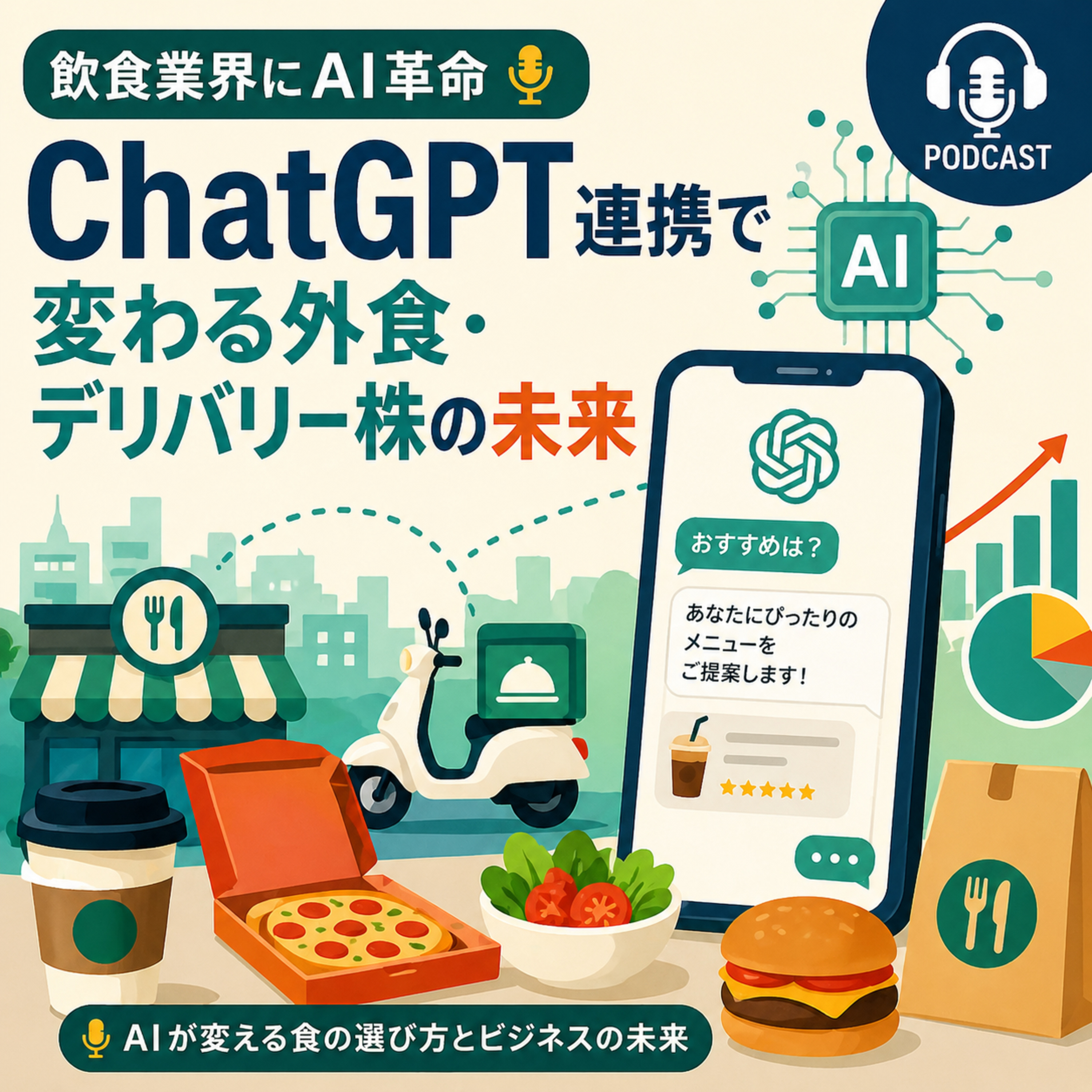飲食業界にAI革命　ChatGPT連携で変わる外食・デリバリー株の未来