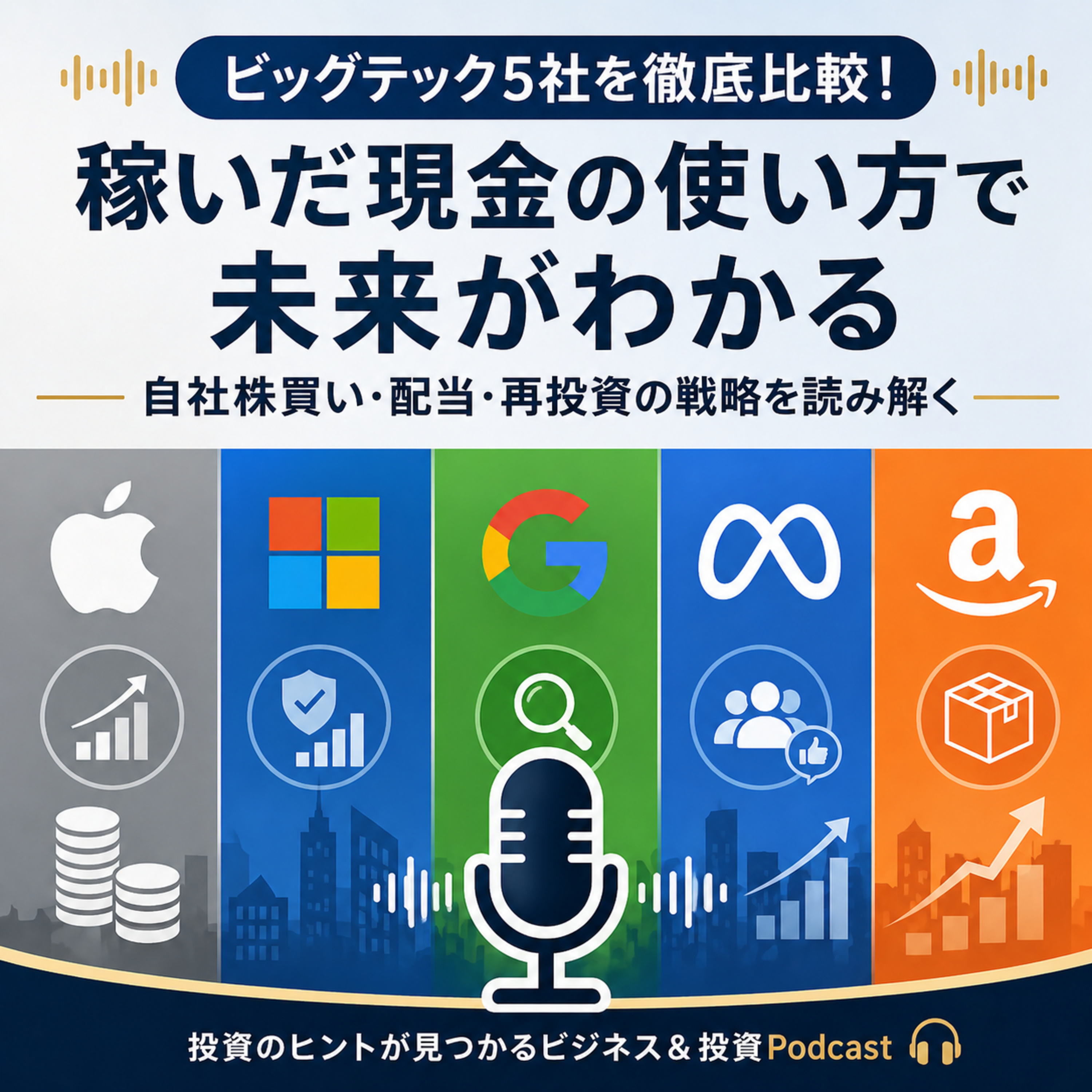 ビッグテックの勝ち組はどこか　自社株買い・配当・再投資で読む5社の将来性