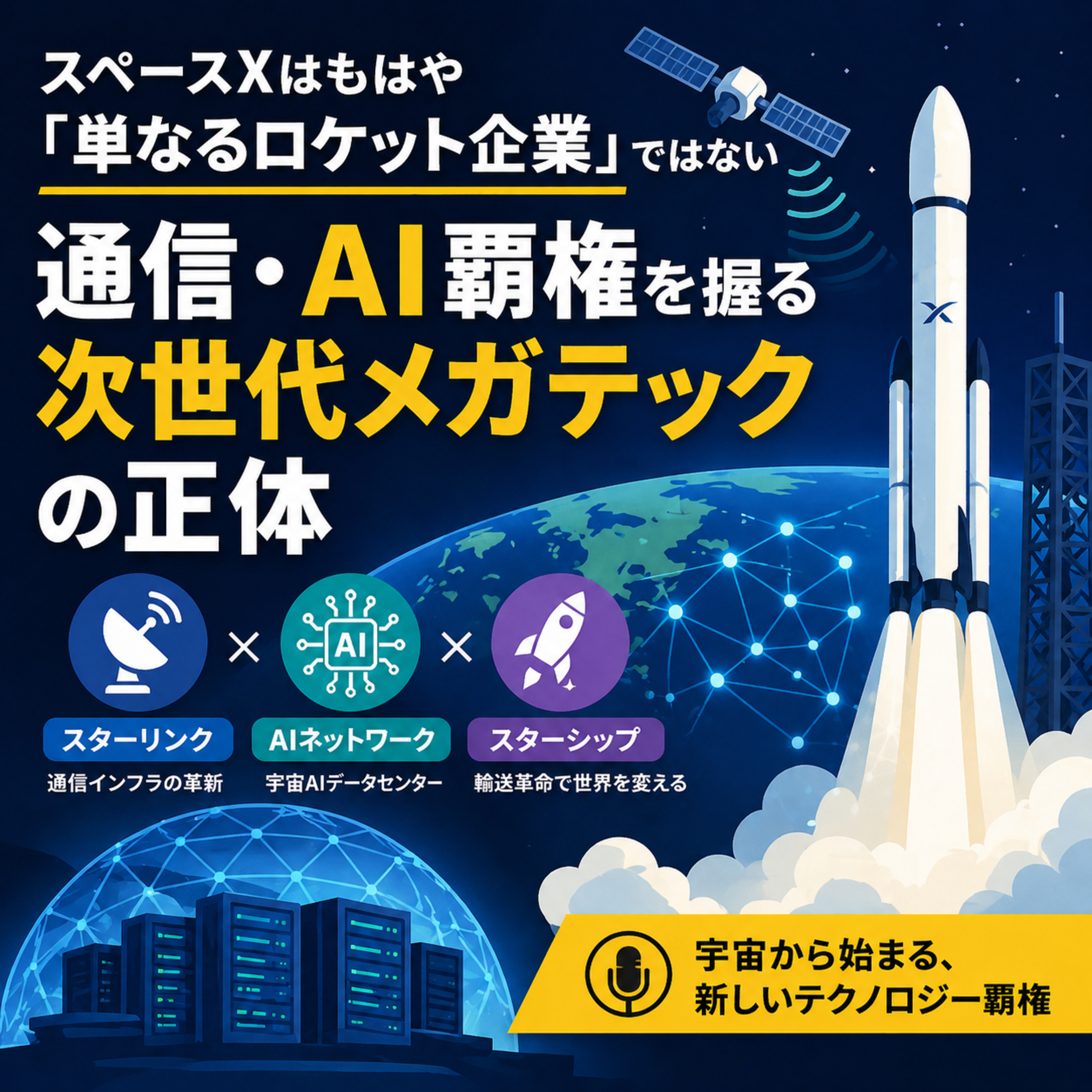スペースXはもはや「単なるロケット企業」ではない：通信・AI覇権を握る次世代メガテックの正体