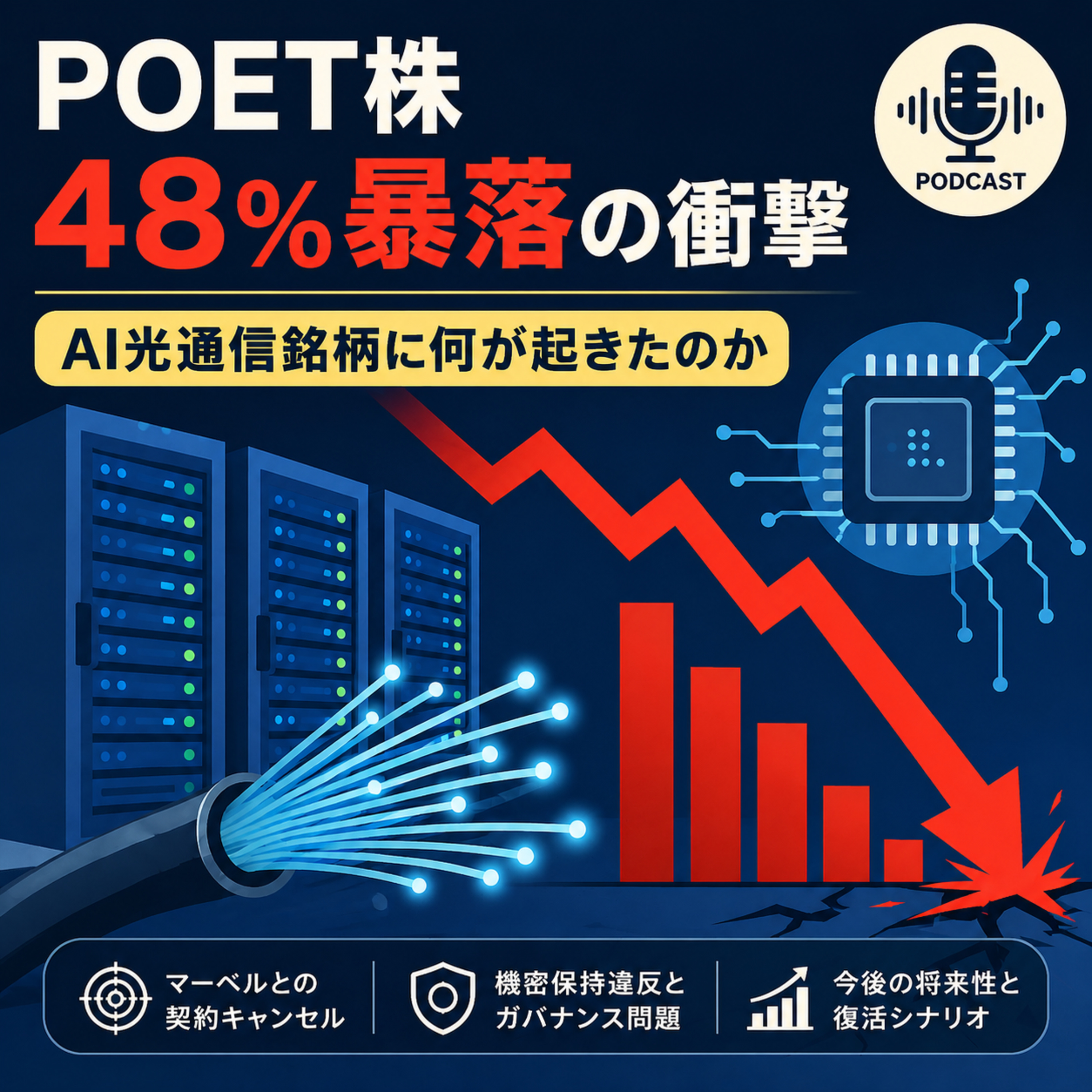 POET株48％暴落の衝撃　AI光通信銘柄に何が起きたのか