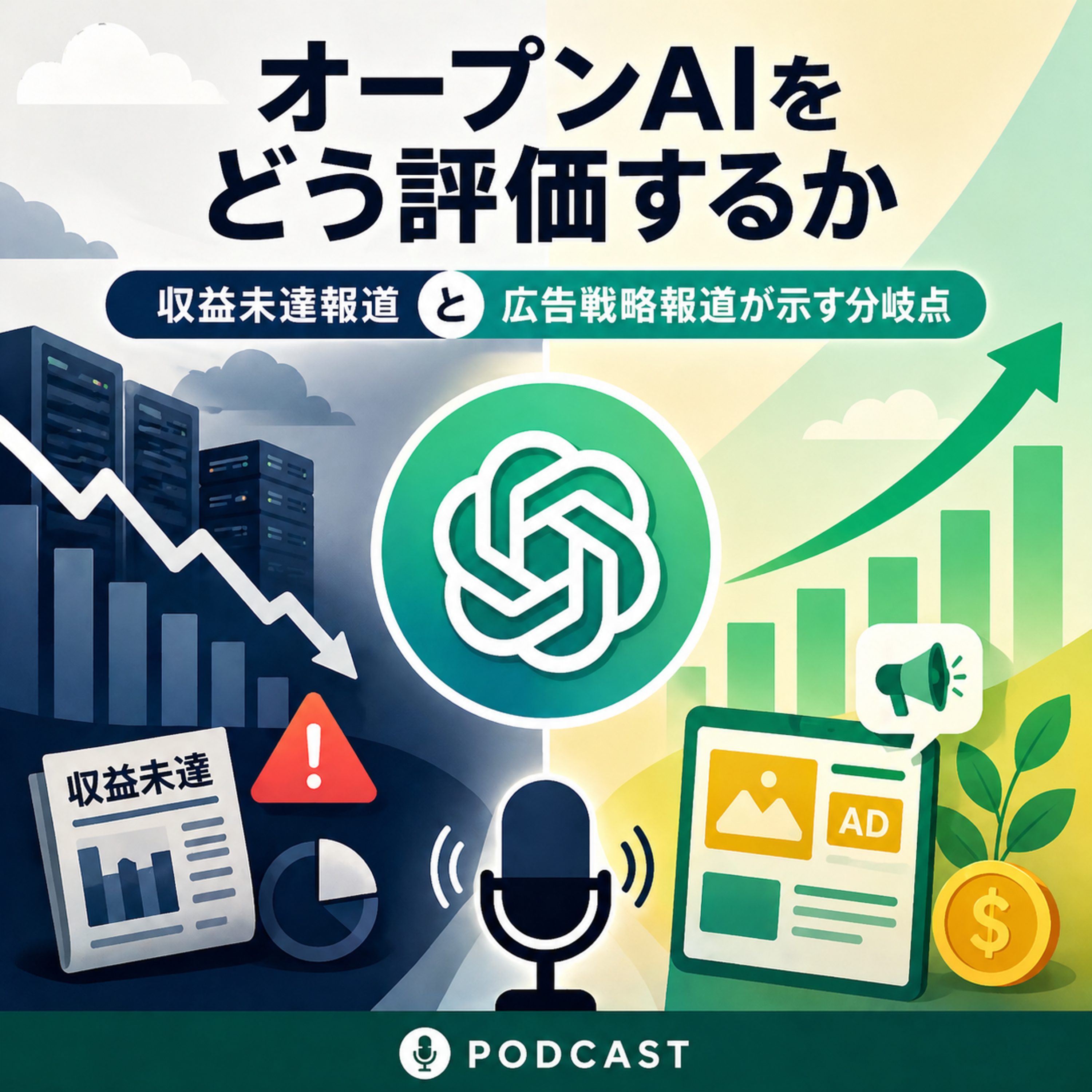 オープンAI評価はなぜ割れるのか　収益不安と広告戦略が映すAI市場の現在地