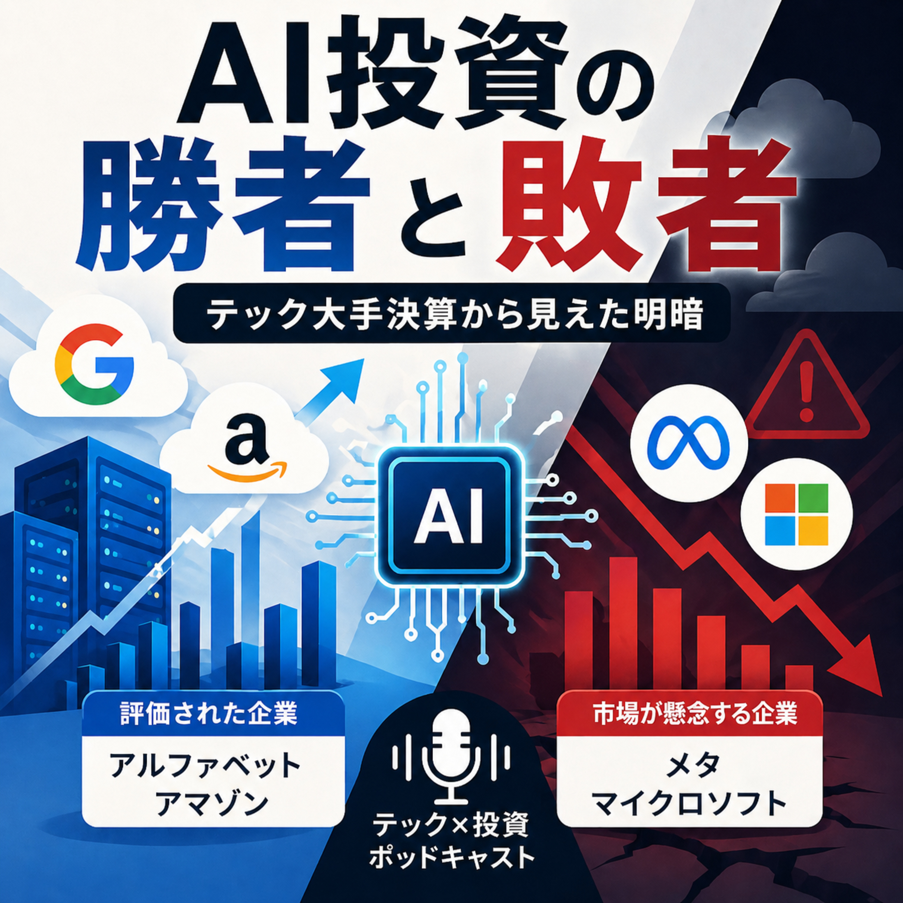 AI投資の勝者と敗者　アルファベット・アマゾンが評価され、メタが売られた理由