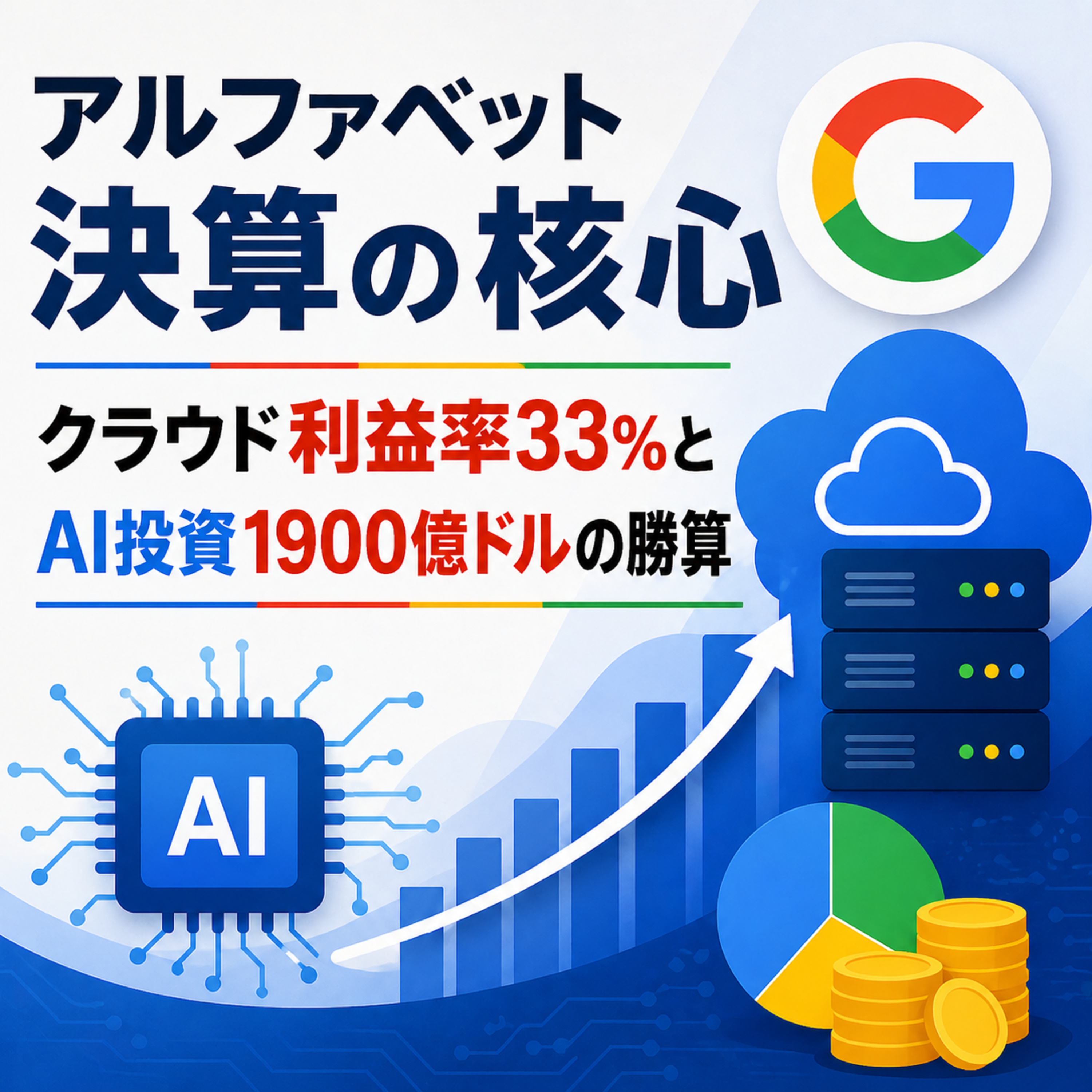 アルファベット決算の核心　クラウド利益率33%とAI投資1900億ドルの勝算