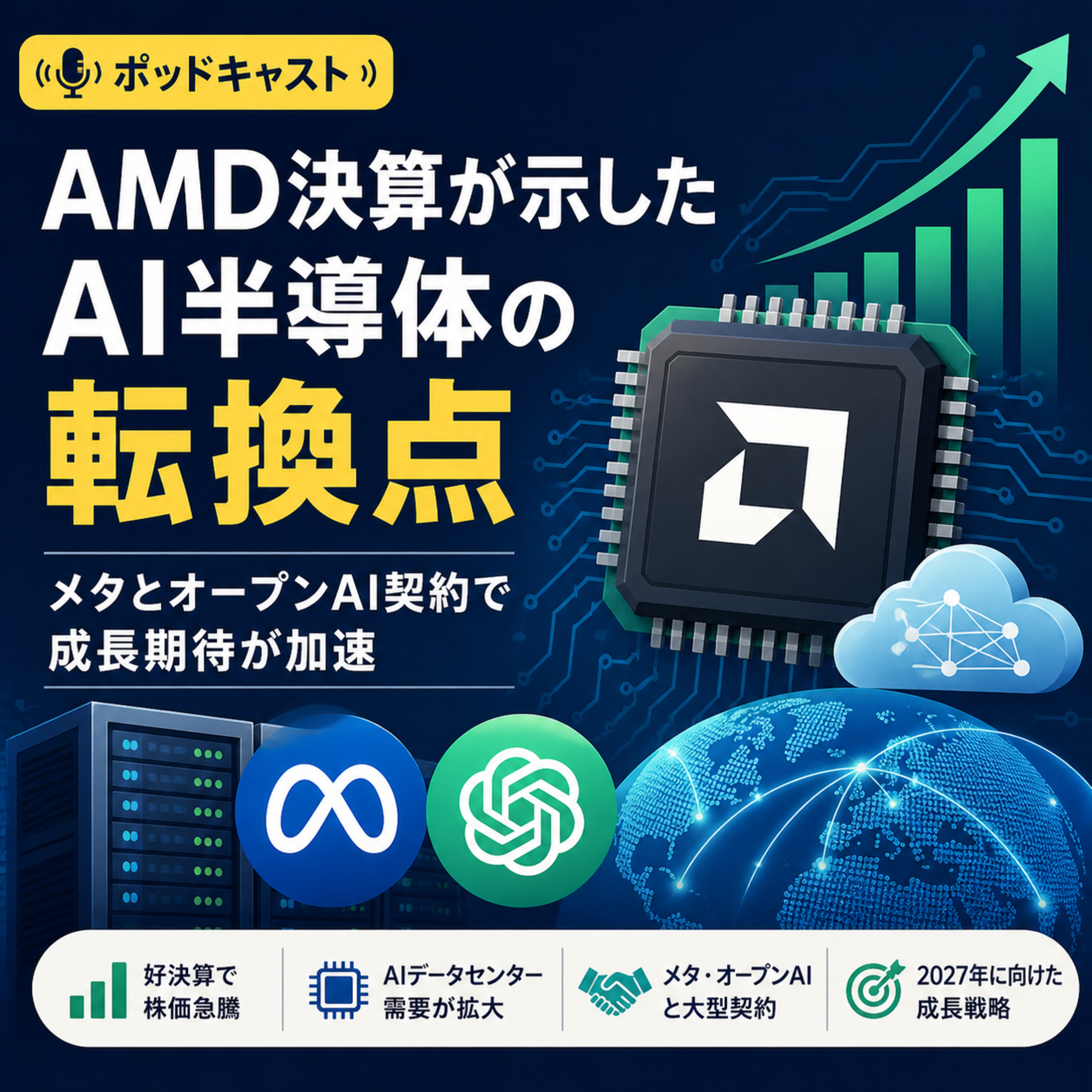 AMD決算が示したAI半導体の転換点　メタとオープンAI契約で成長期待が加速