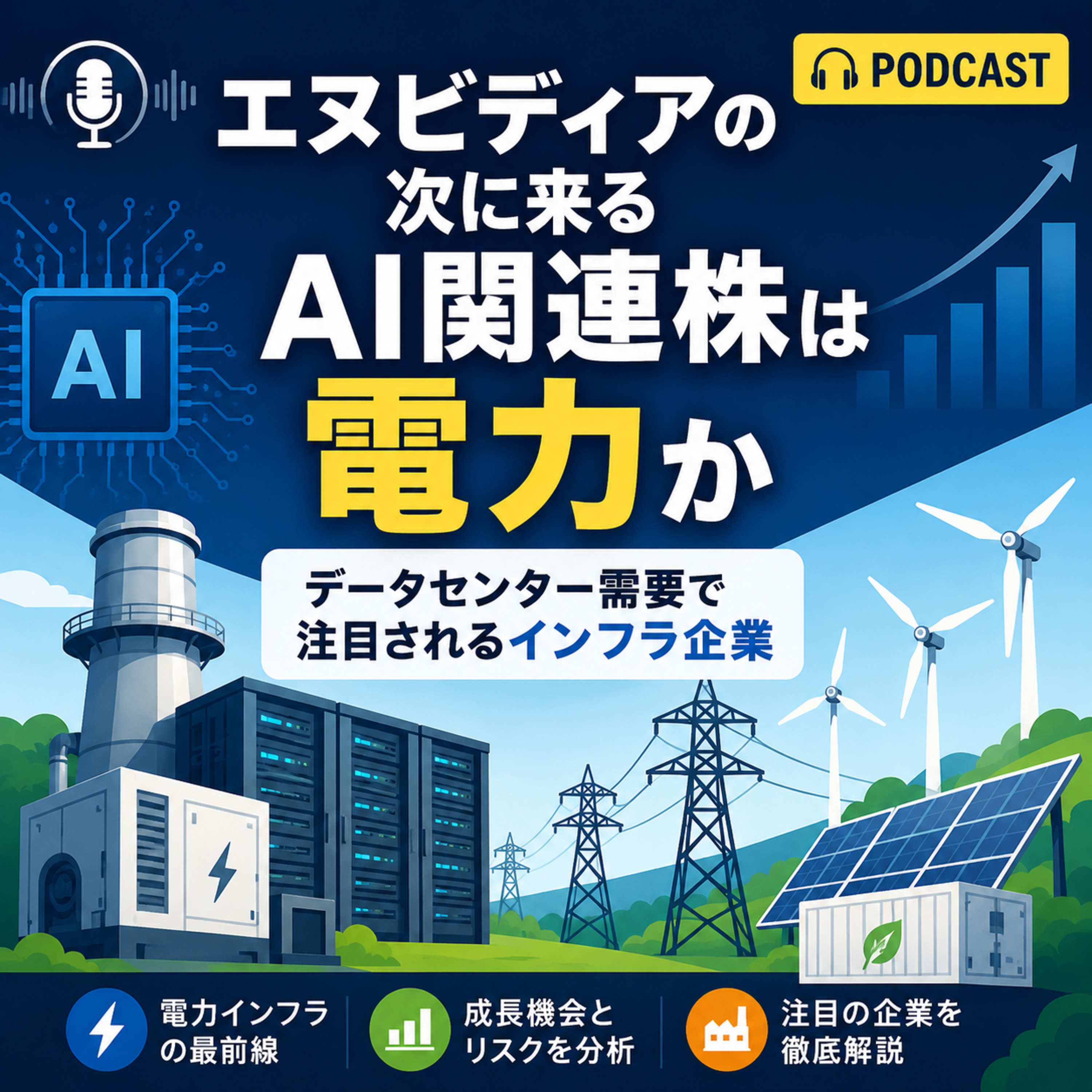 エヌビディアの次に来るAI関連株は電力か　データセンター需要で注目されるインフラ企業