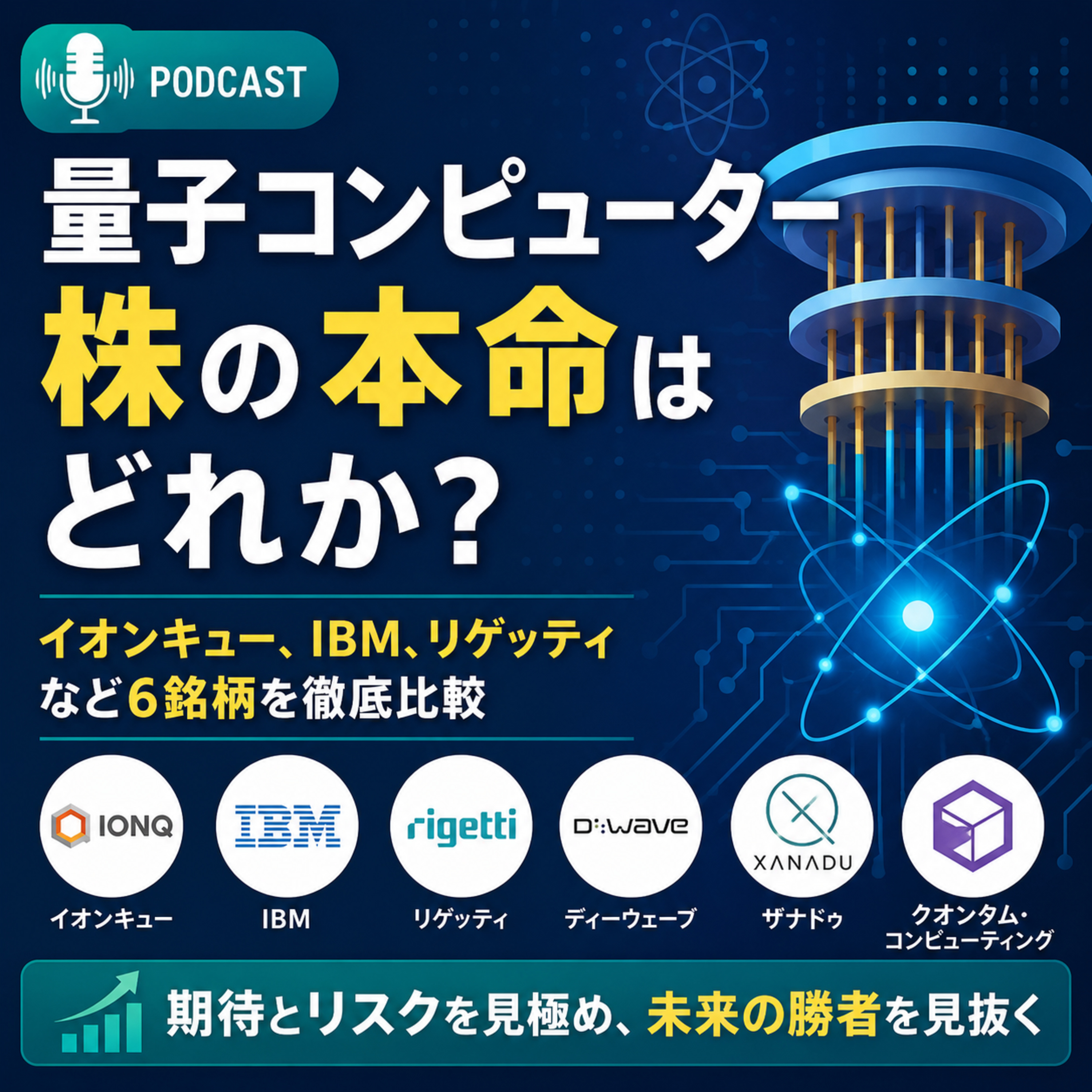 量子コンピューター株の本命はどれか　イオンキュー、IBM、リゲッティなど6銘柄を徹底比較