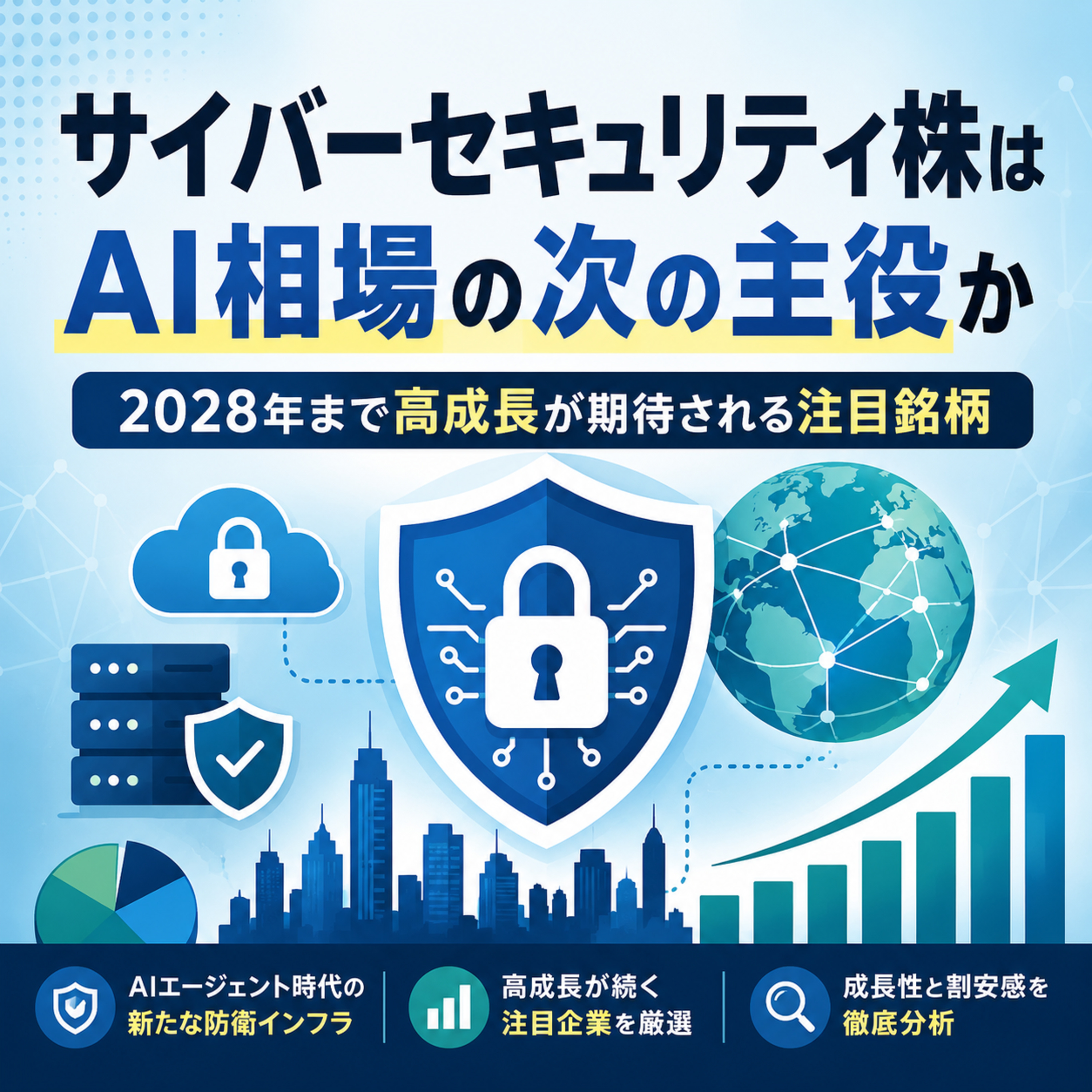 サイバーセキュリティ株はAI相場の次の主役か　2028年まで高成長が期待される注目銘柄
