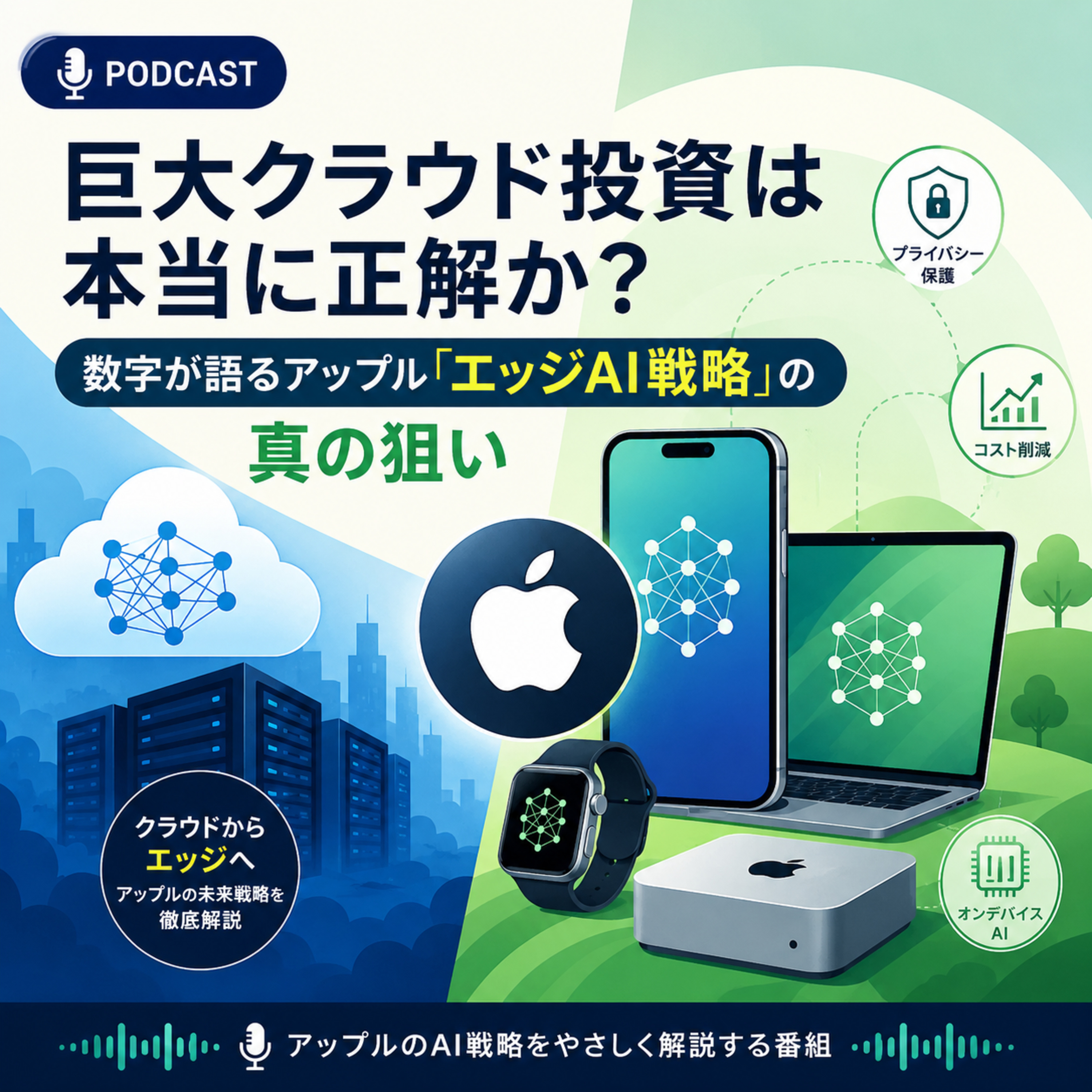 巨大なクラウド投資は本当に正解か？数字が語るアップル「エッジAI戦略」の真の狙い