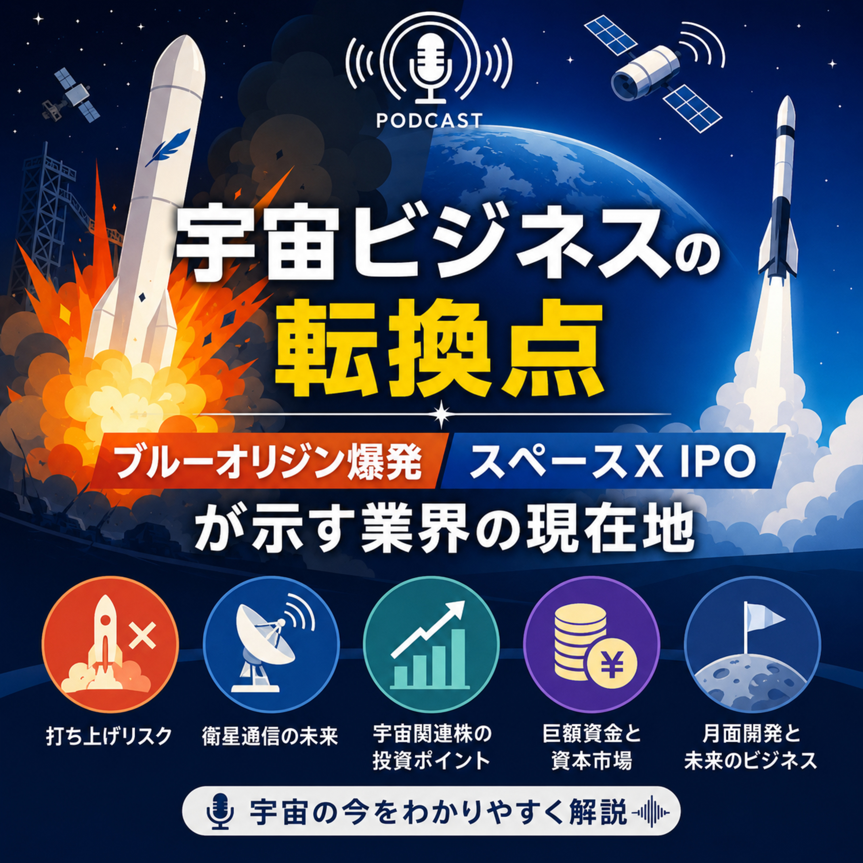 宇宙ビジネスの転換点　ブルーオリジン爆発とスペースX IPOが示す業界の現在地