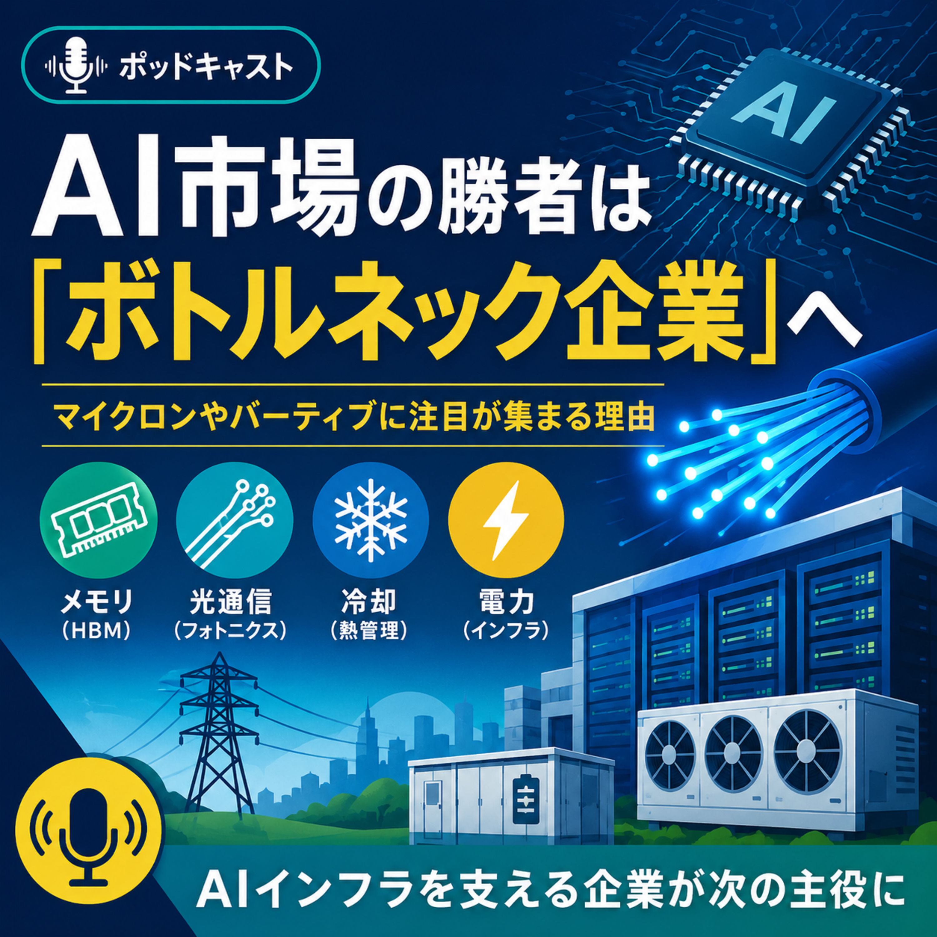 AI市場の勝者は「ボトルネック企業」へ　マイクロンやバーティブに注目が集まる理由