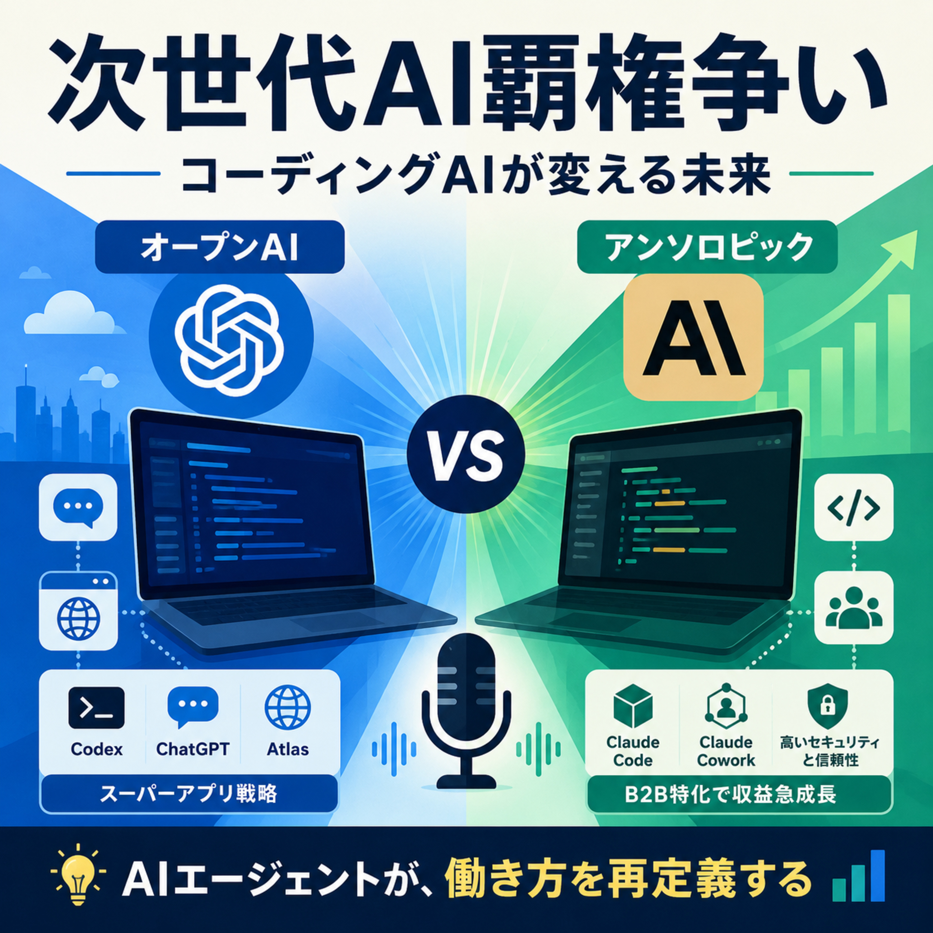 オープンAI vs アンソロピック　コーディングAIが変える次世代AI競争 episode artwork