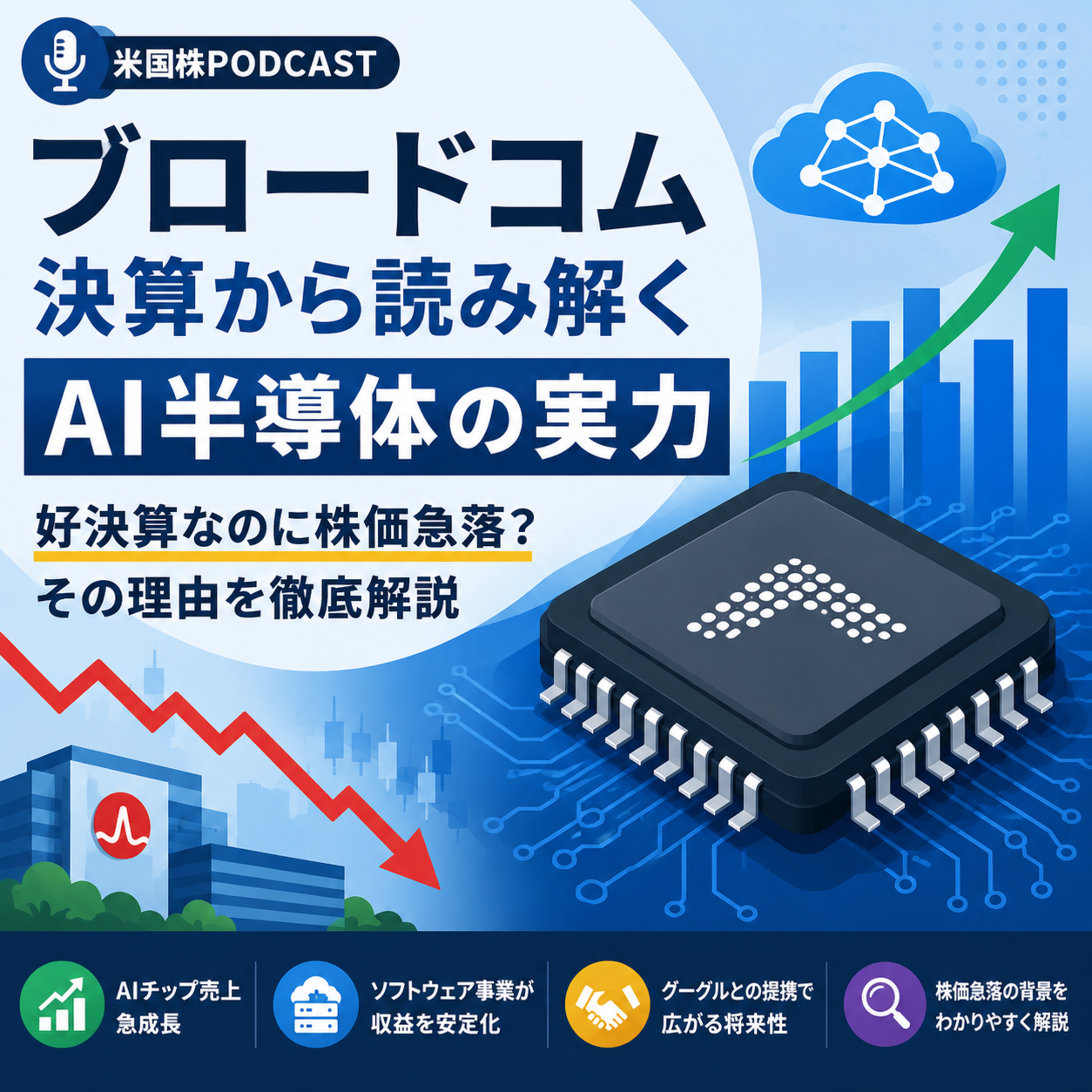 ブロードコム決算はなぜ評価されなかったのか　AIチップ急成長でも株価が急落した理由