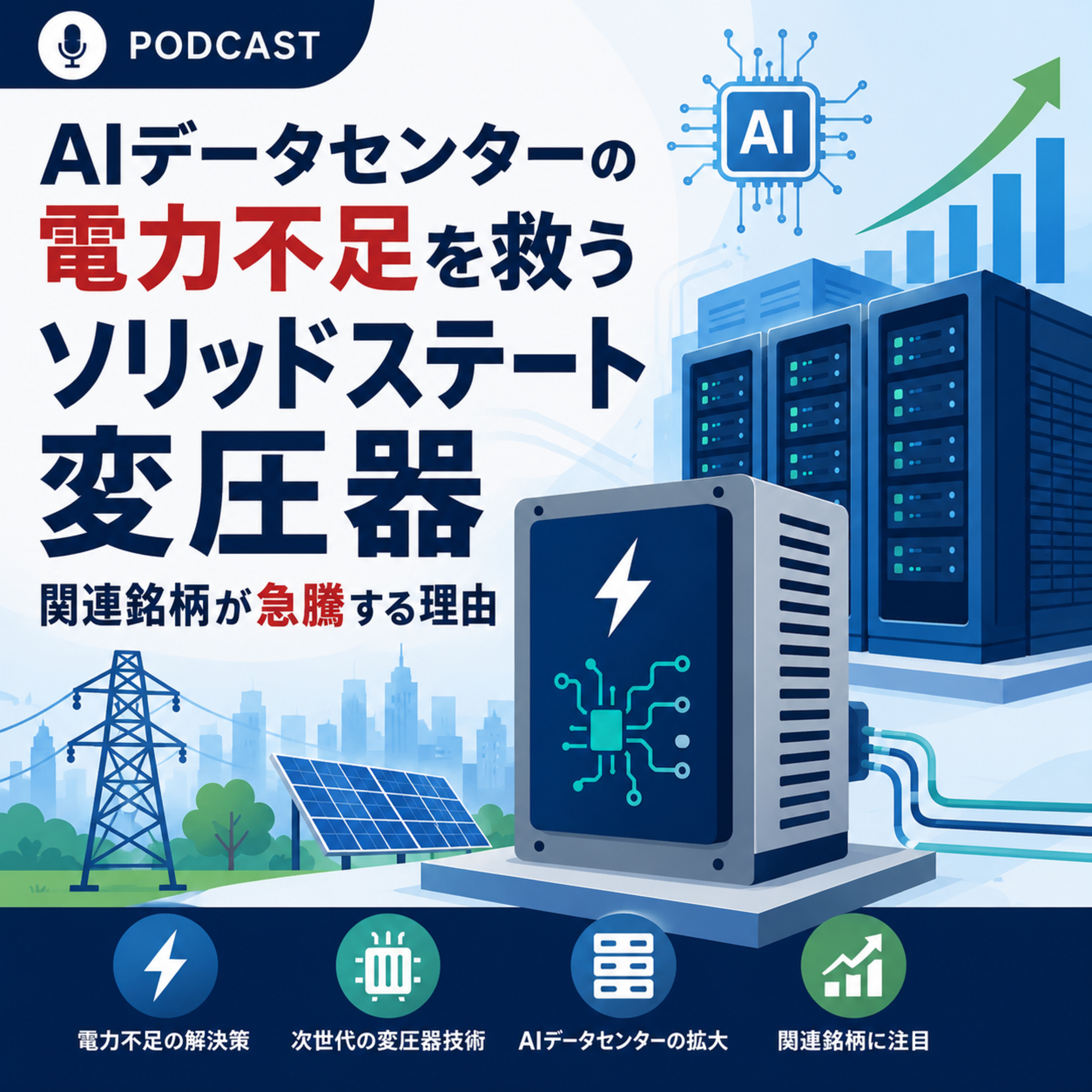 AIデータセンターの電力不足を救うソリッドステート変圧器　関連銘柄が急騰する理由