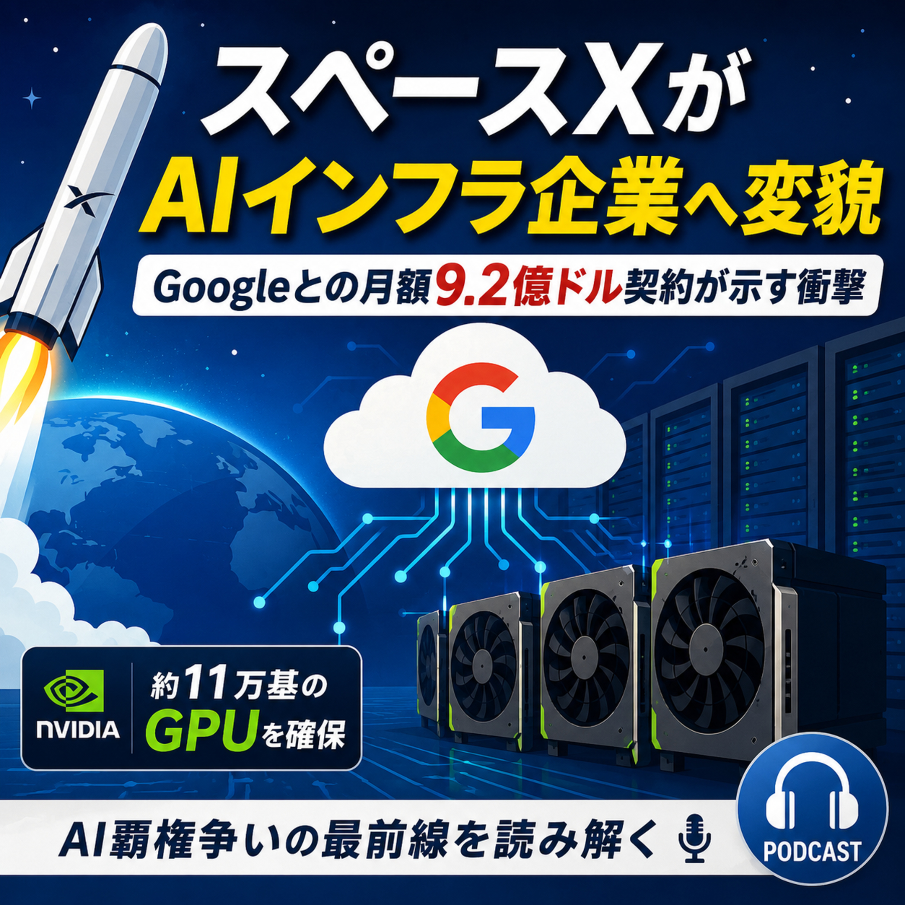 スペースXがAIインフラ企業へ変貌　グーグルとの月額9.2億ドル契約が示す衝撃