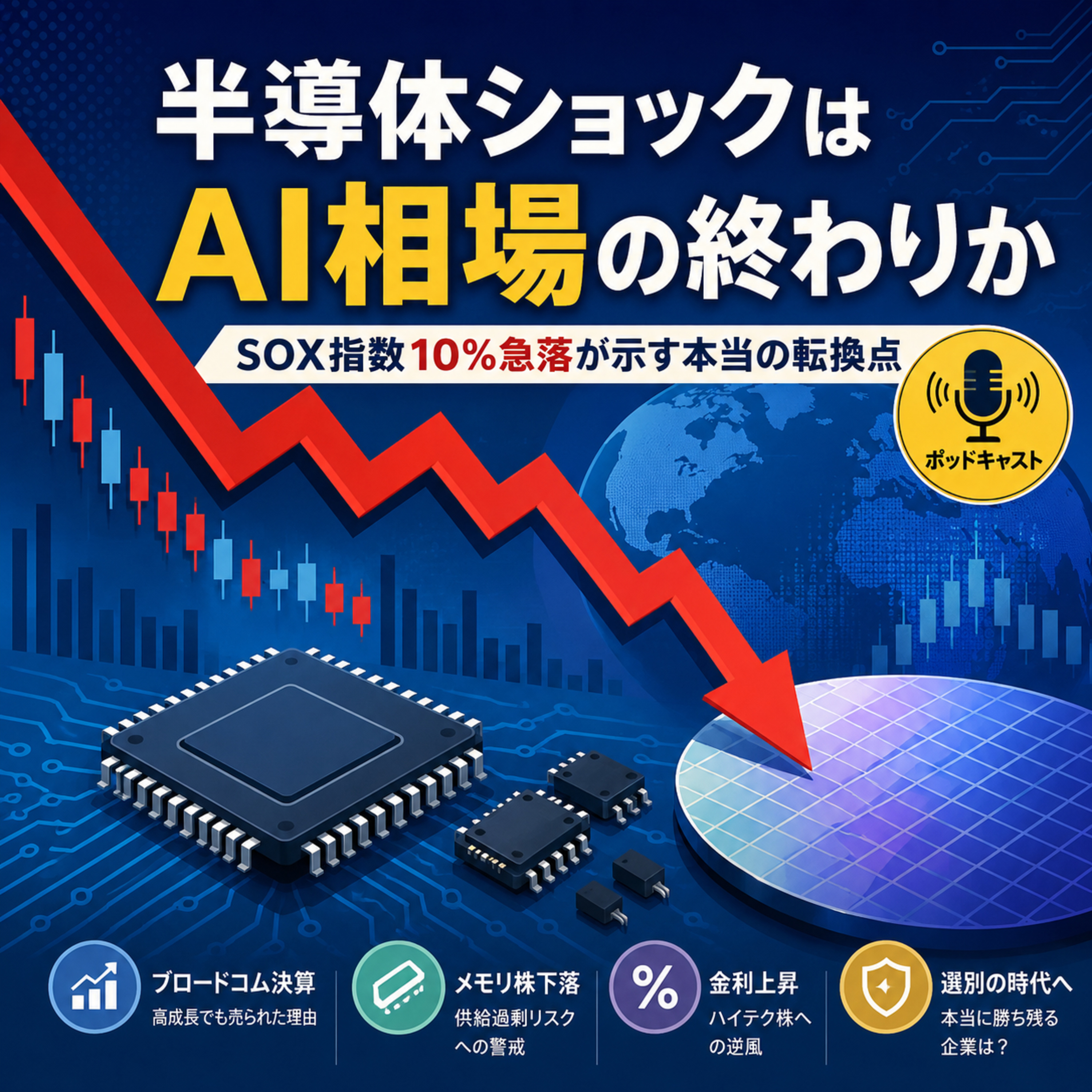 半導体ショックはAI相場の終わりか　SOX指数10%急落が示す本当の転換点