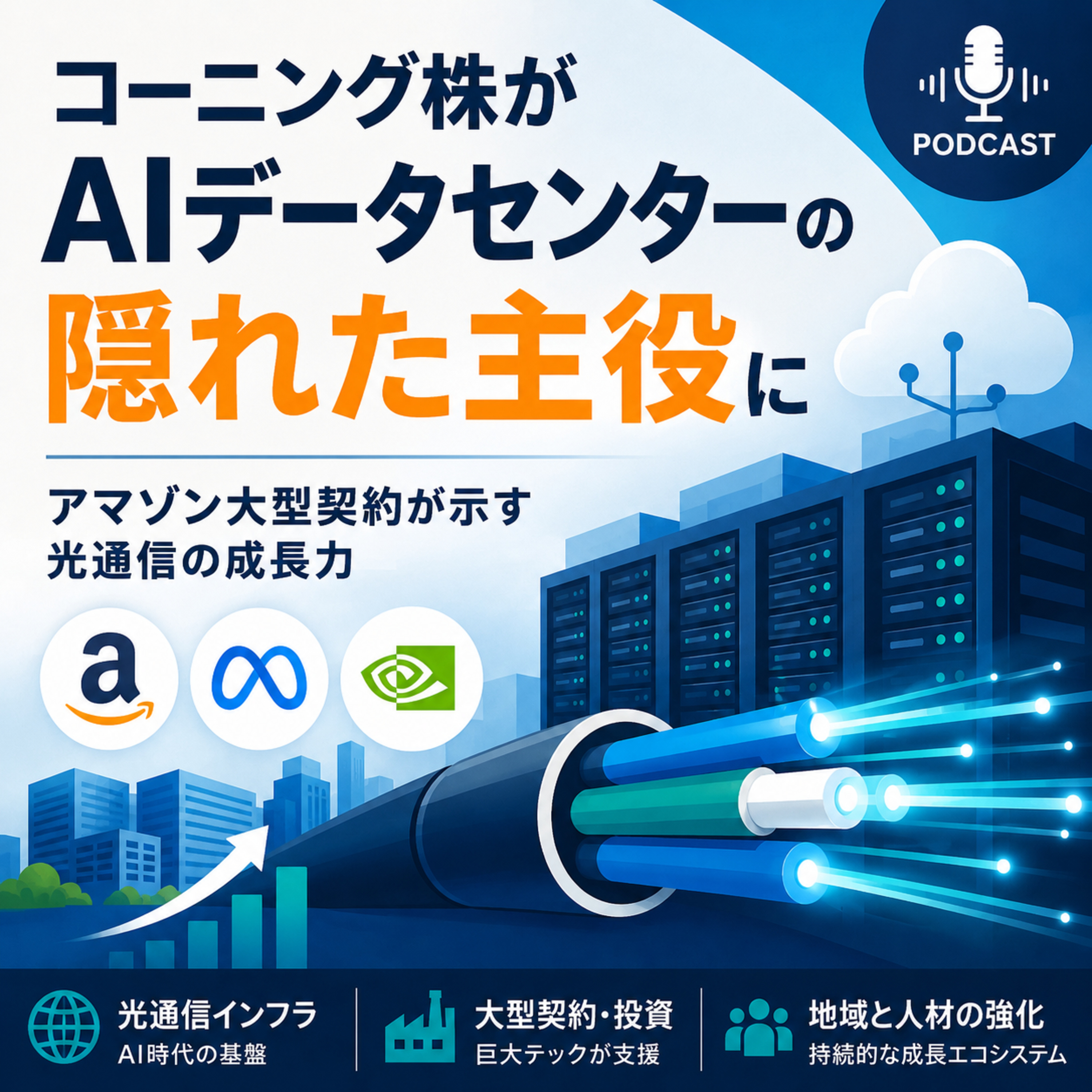 コーニング株がAIデータセンターの隠れた主役に　アマゾン大型契約が示す光通信の成長力