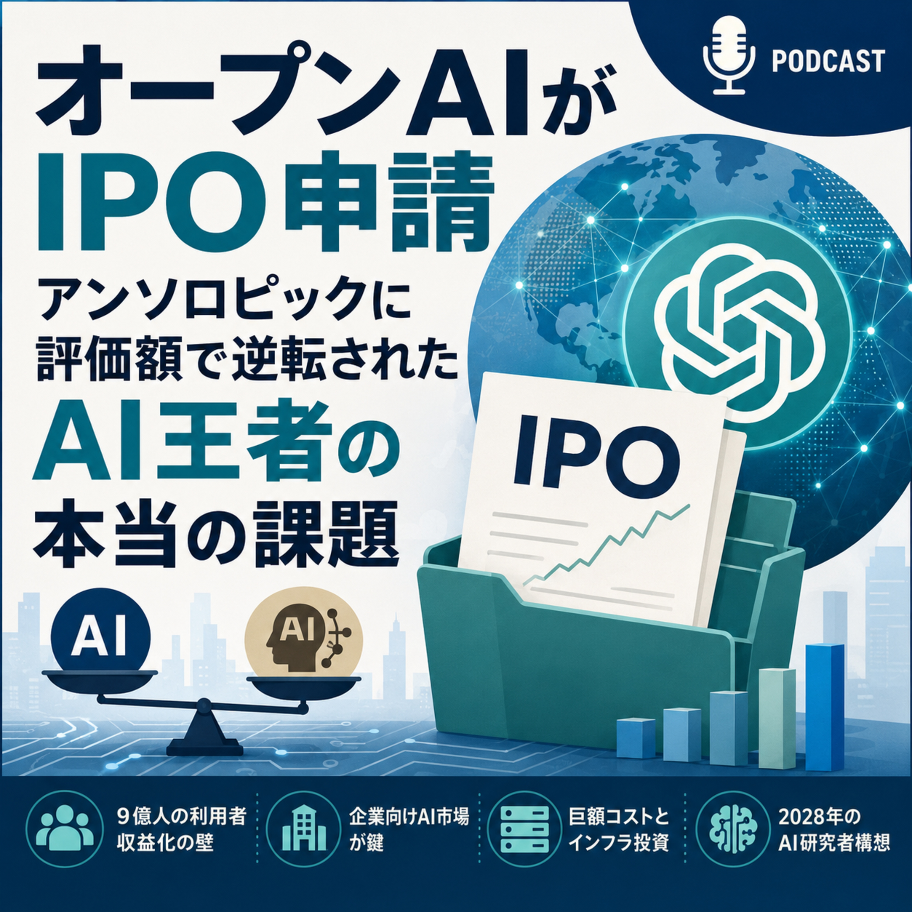 オープンAIがIPO申請　アンソロピックに評価額で逆転されたAI王者の本当の課題