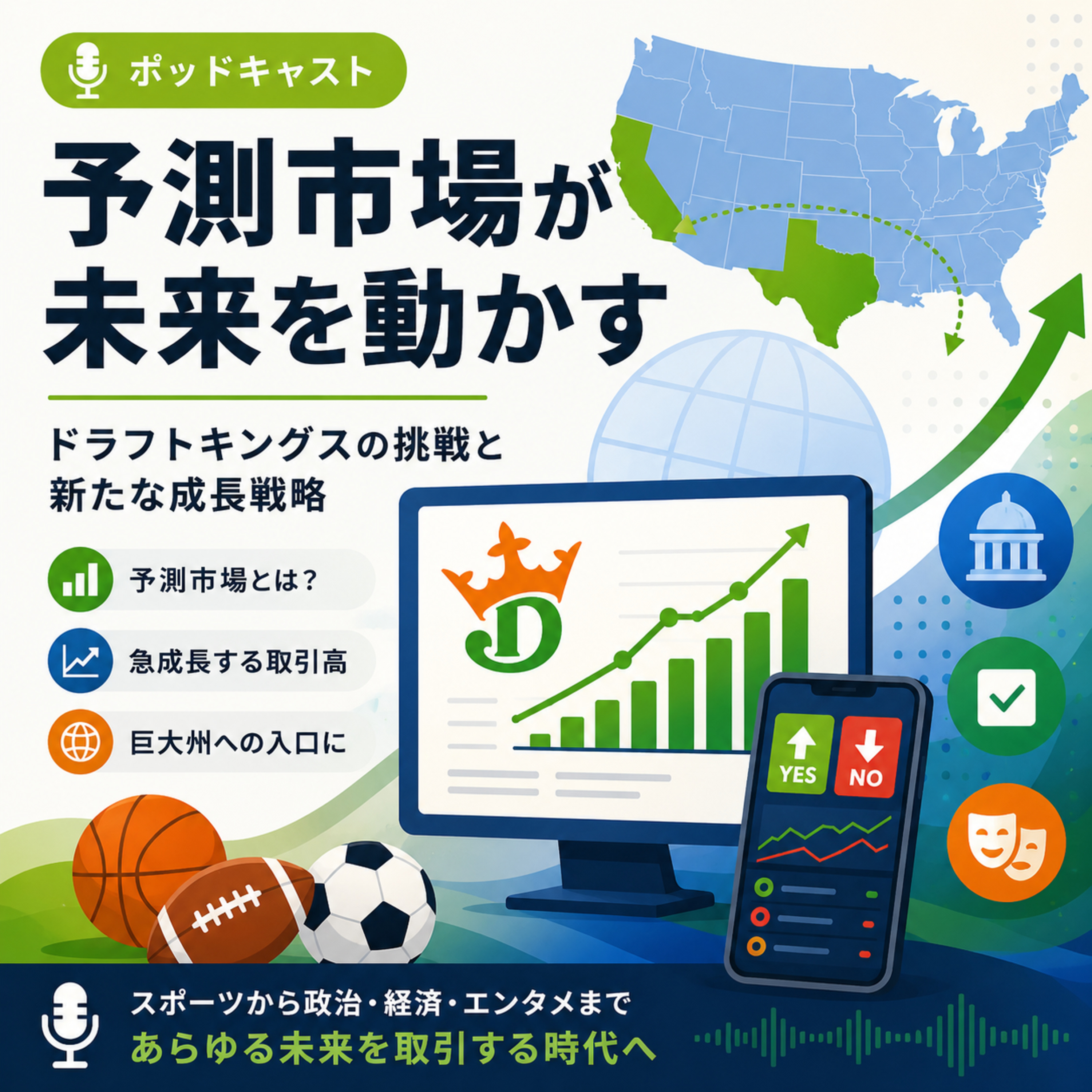 ドラフトキングス株が11％急騰　予測市場13億ドルが示す新たな成長戦略