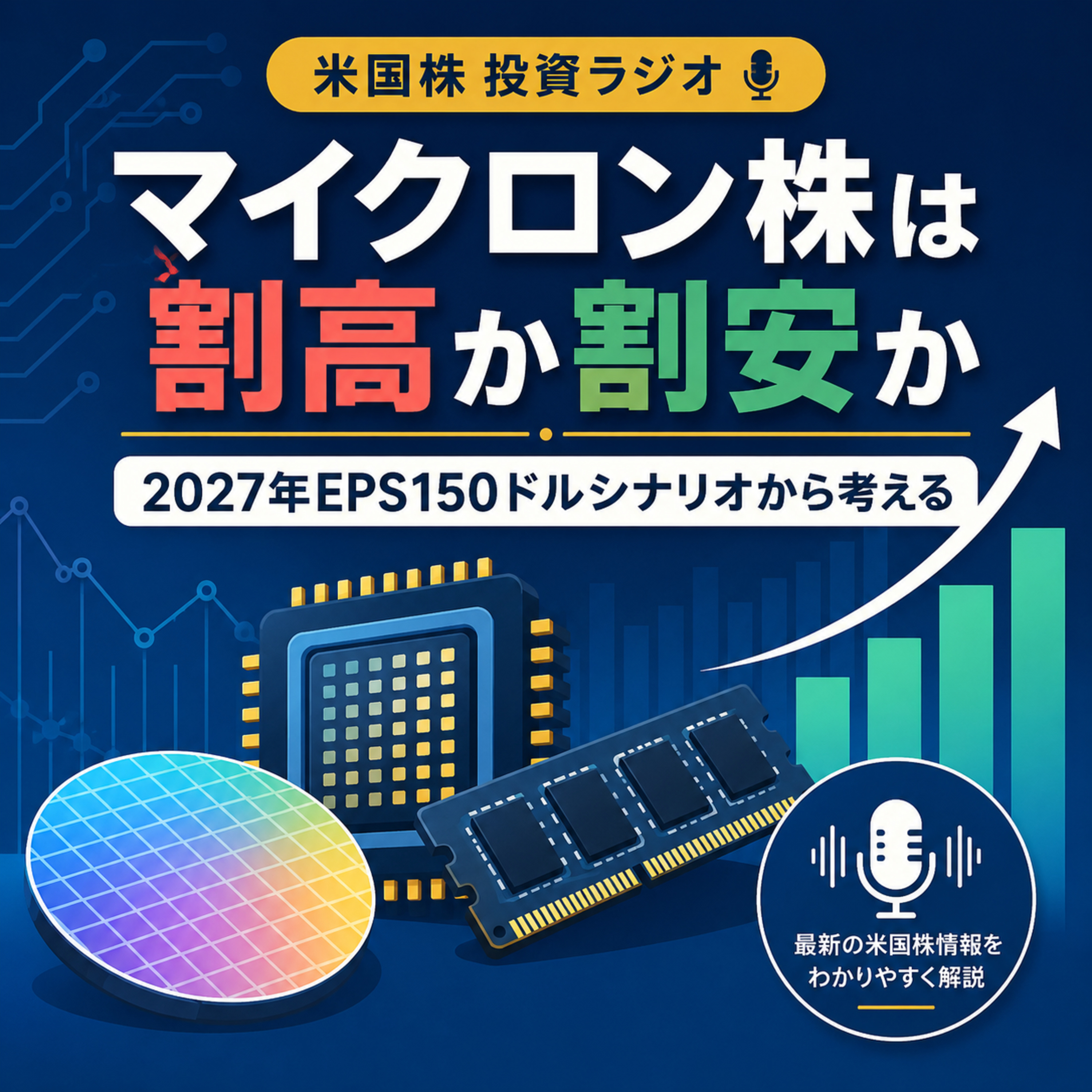 マイクロン株は割高か割安か　2027年EPS150ドルシナリオから考える episode artwork