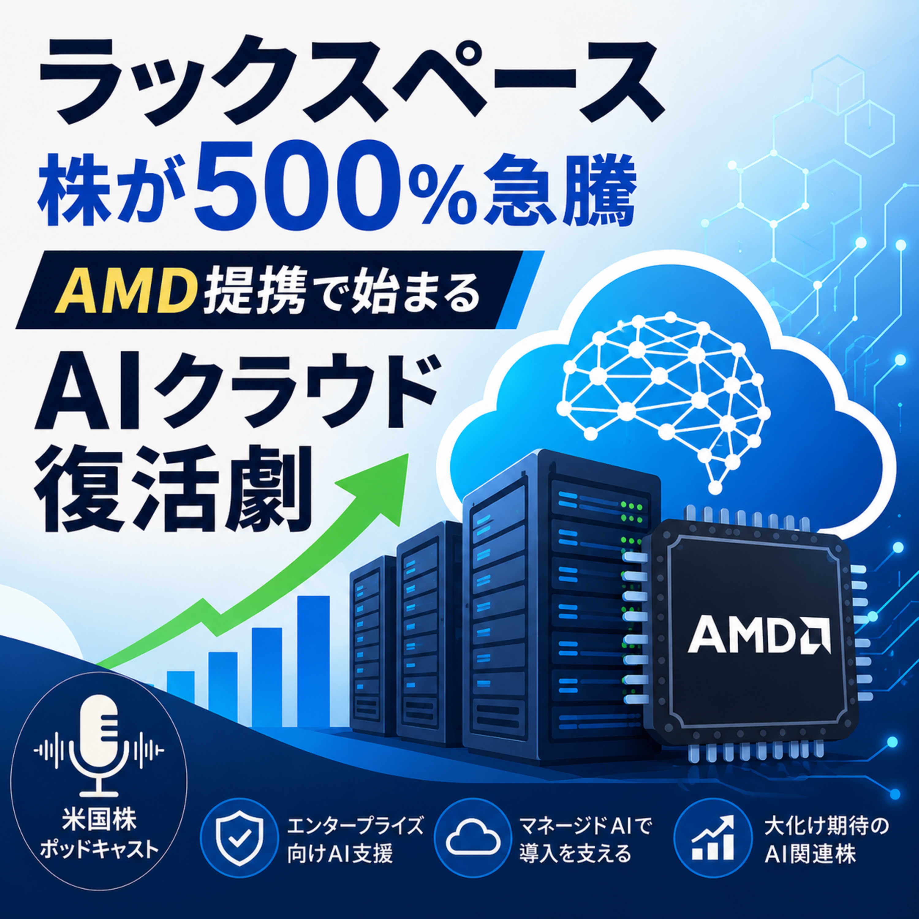 ラックスペース株が500%急騰、AMD提携で始まるAIクラウド復活劇 episode artwork