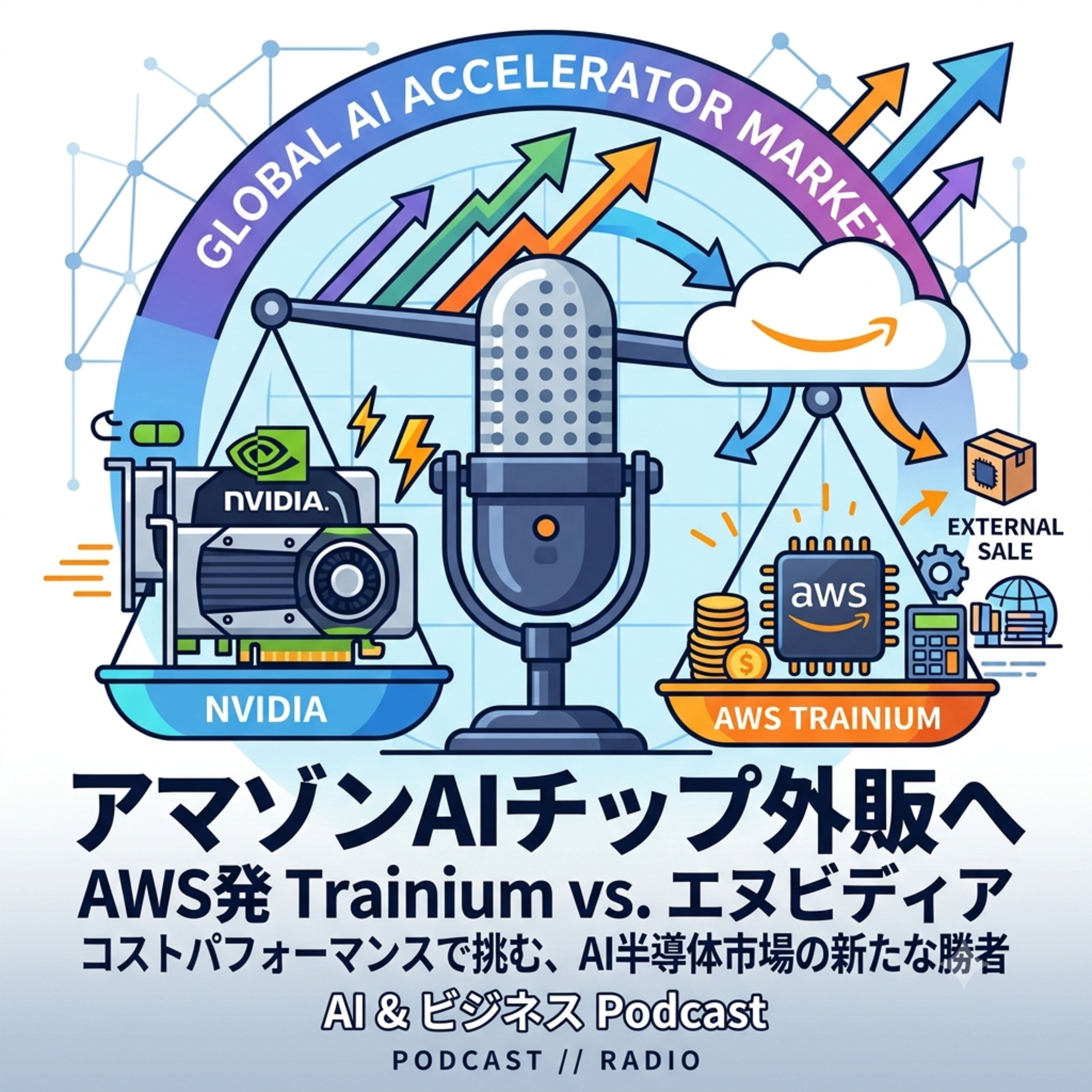 アマゾンがAIチップ外販へ　AWS発のTrainiumはエヌビディア対抗の切り札になるか
