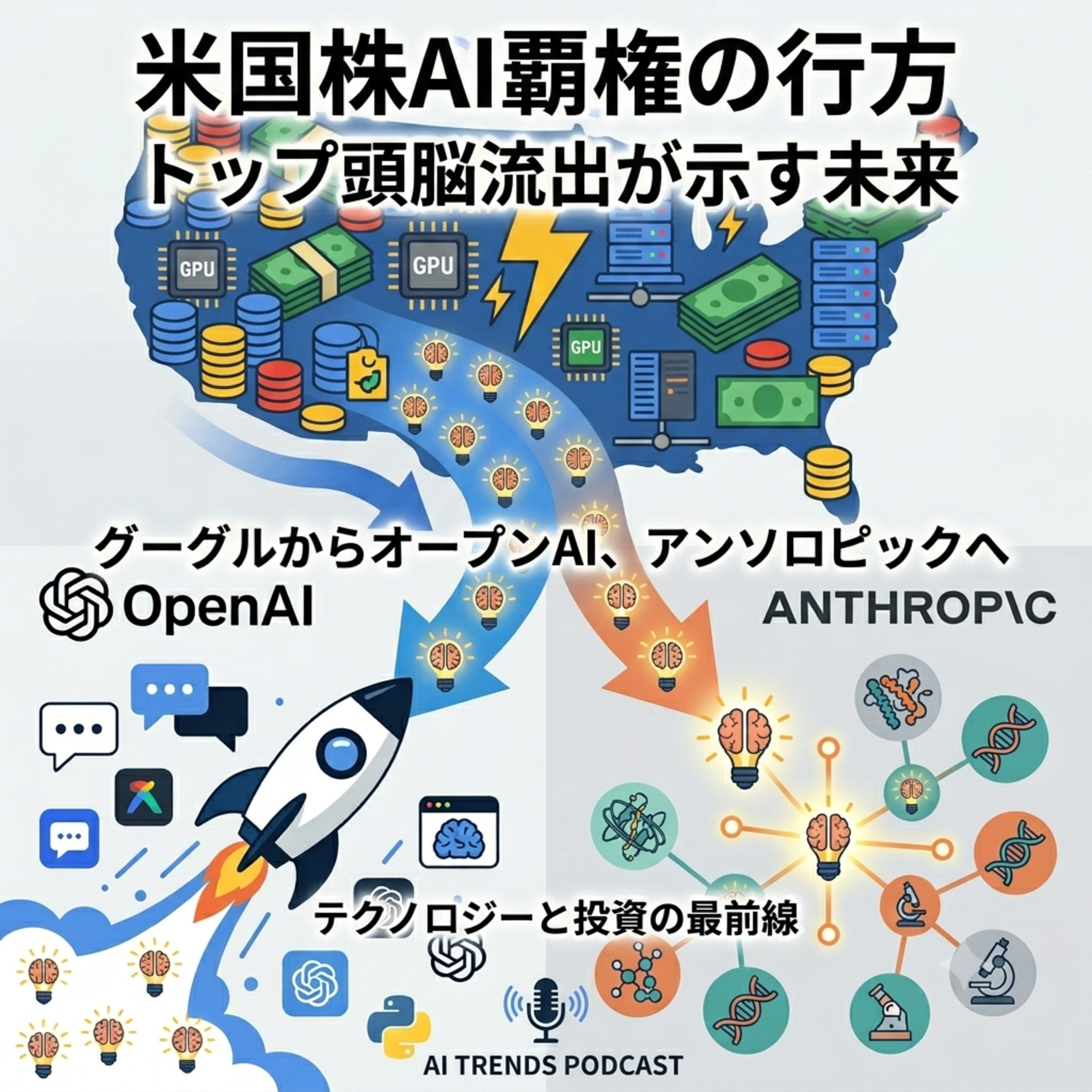米国株AI動向：グーグルからオープンAI、アンソロピックへ　トップ頭脳の流出が示すAI覇権の行方