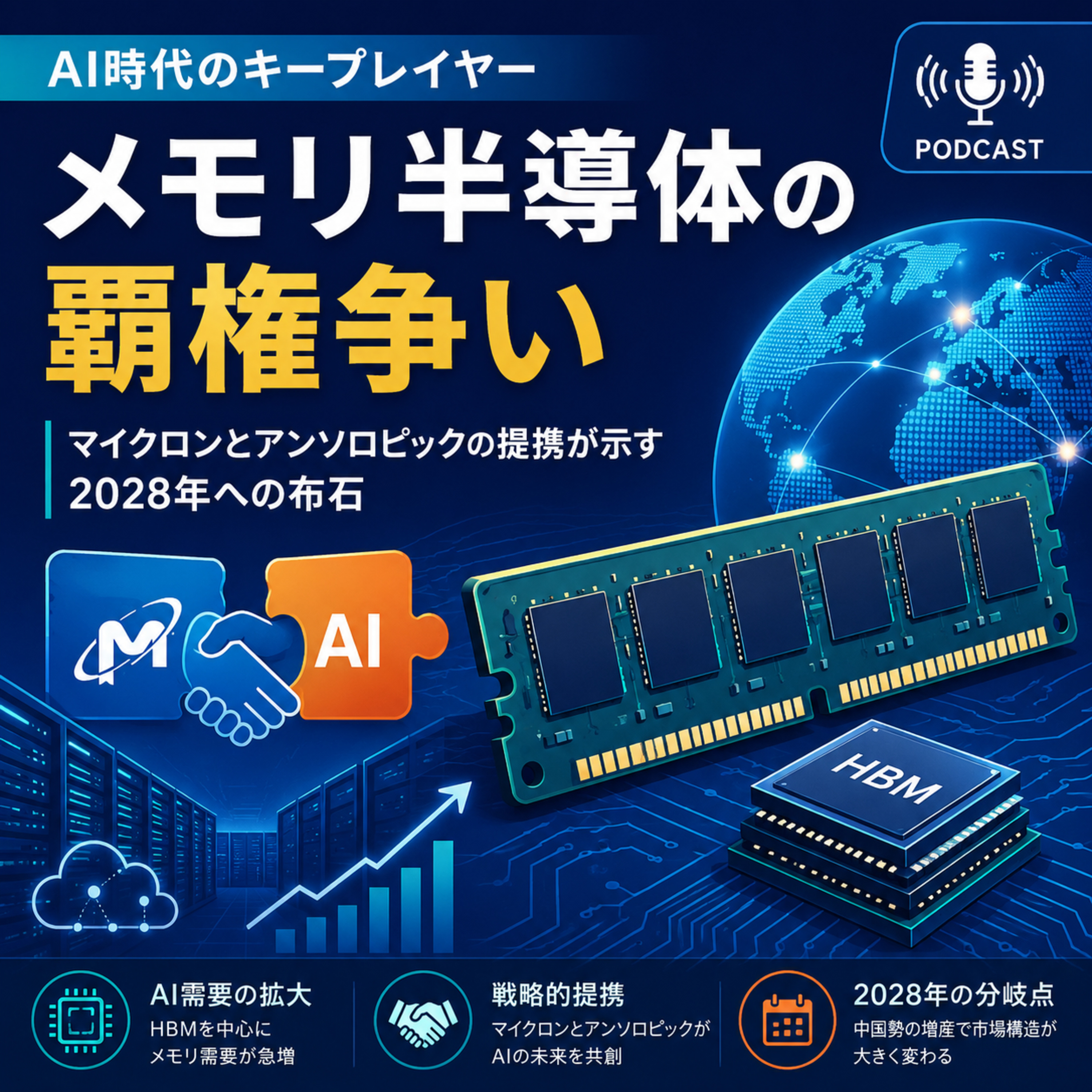 AIブームの裏で進む「メモリ半導体」の覇権争い　マイクロンとアンソロピックの提携が示す2028年への布石
