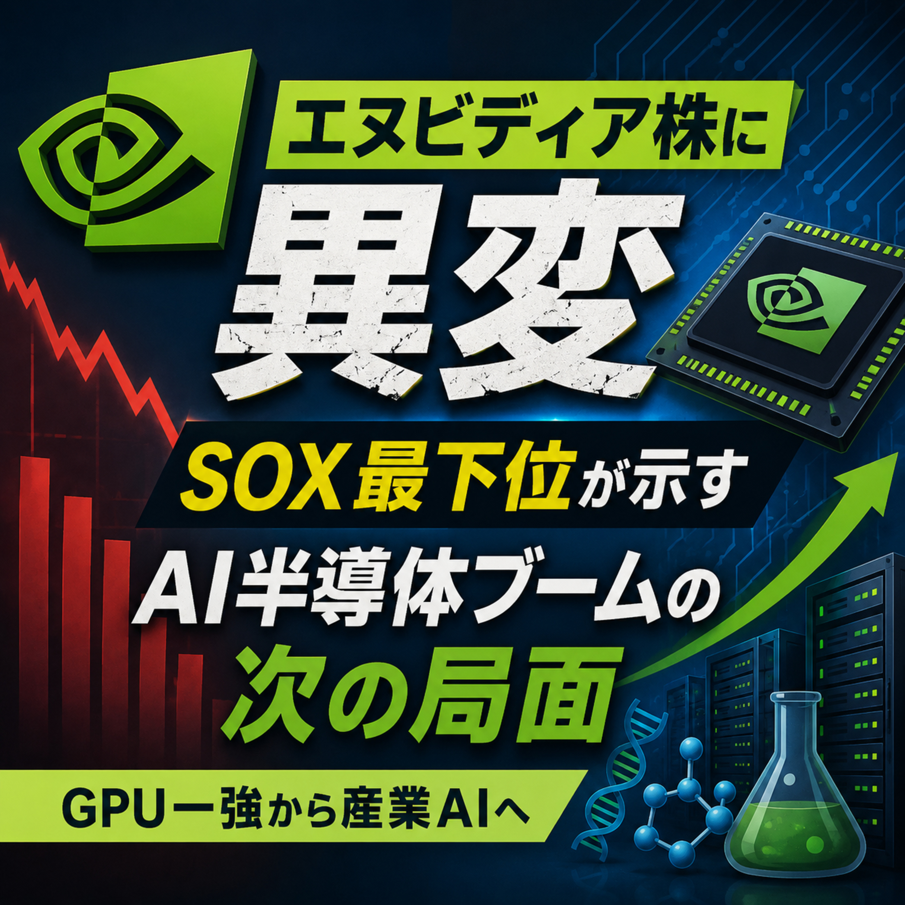 エヌビディア株に異変　SOX最下位が示すAI半導体ブームの次の局面