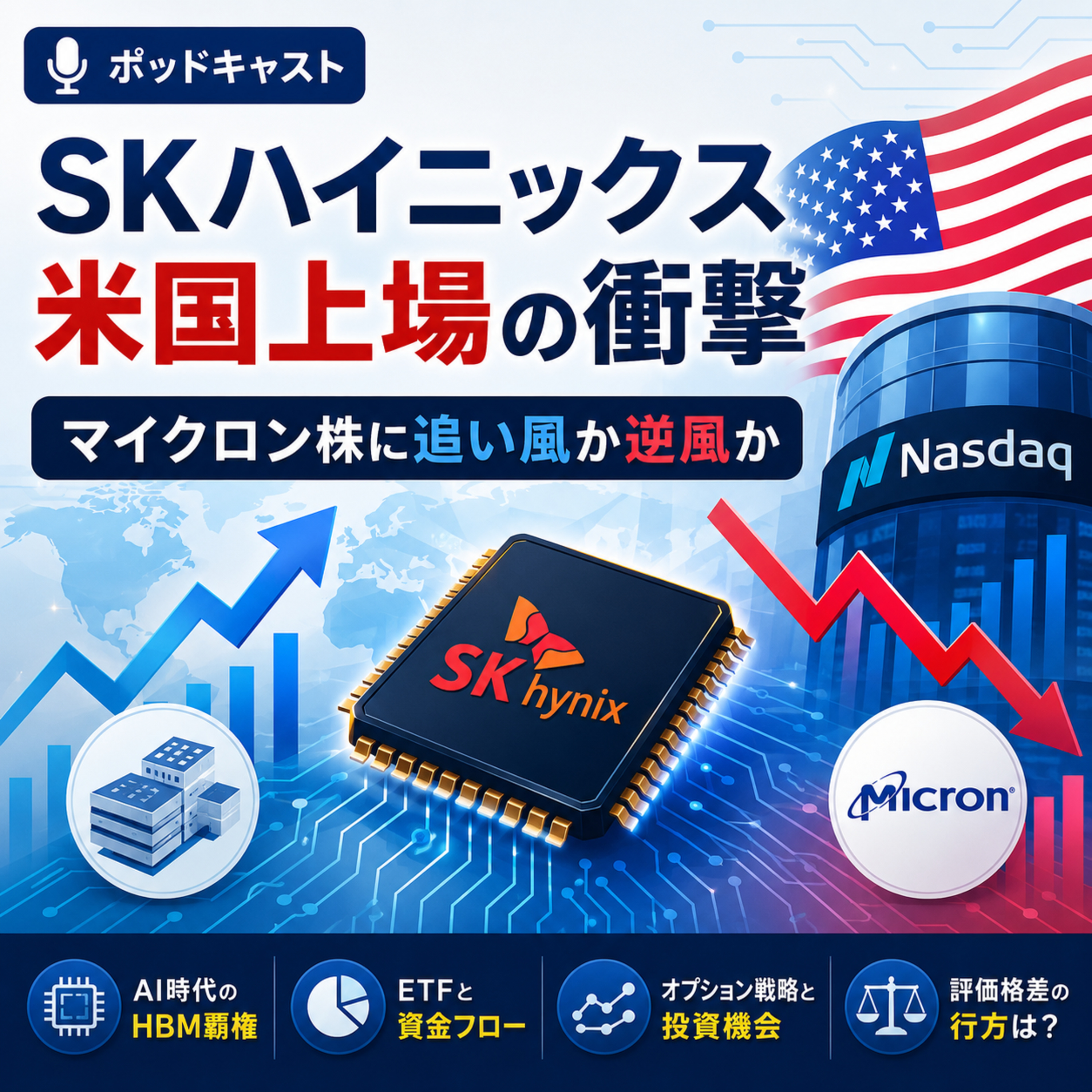 SKハイニックス米国上場の衝撃　マイクロン株に追い風か逆風か