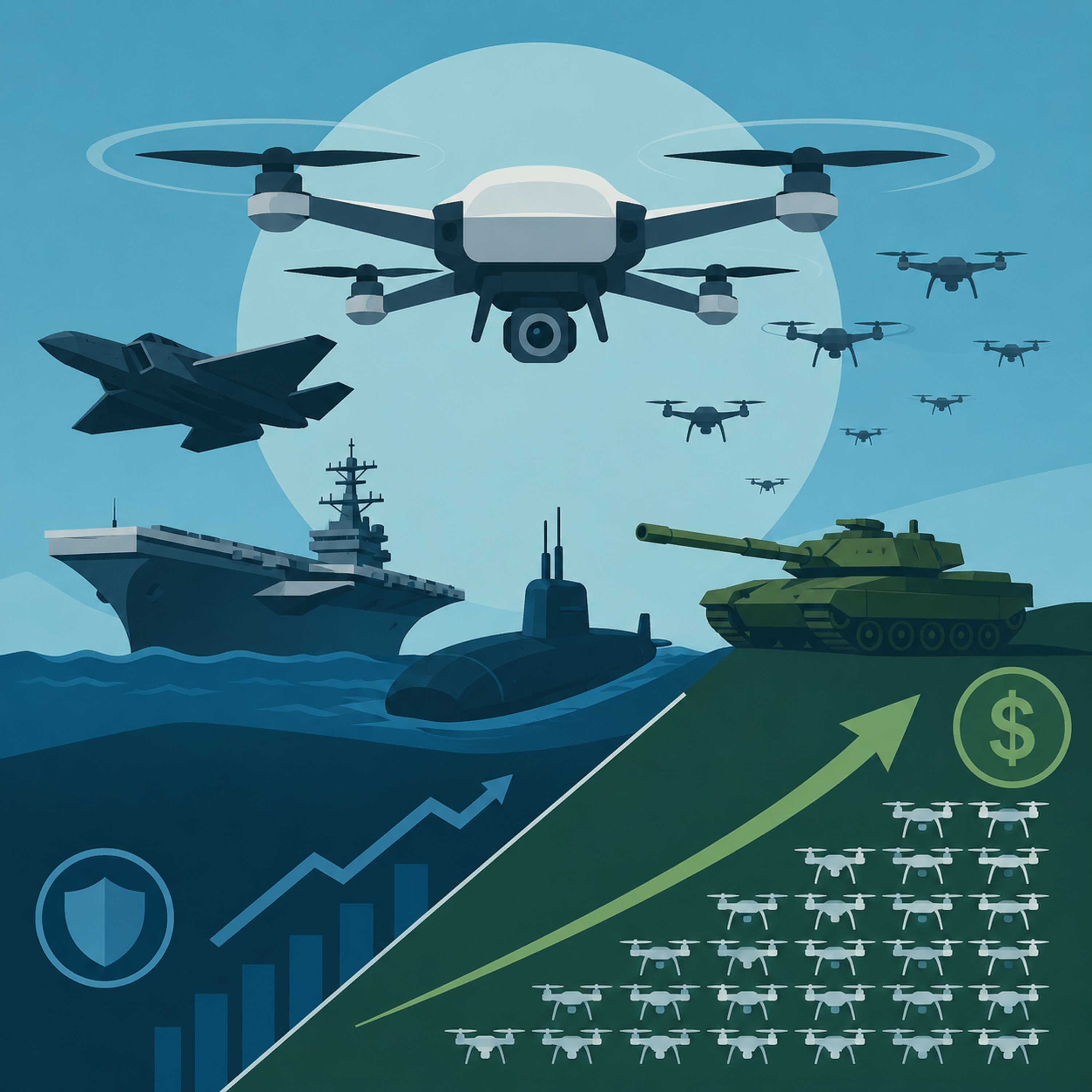 低コストドローンが防衛産業を変える　注目すべき米国防衛株とは