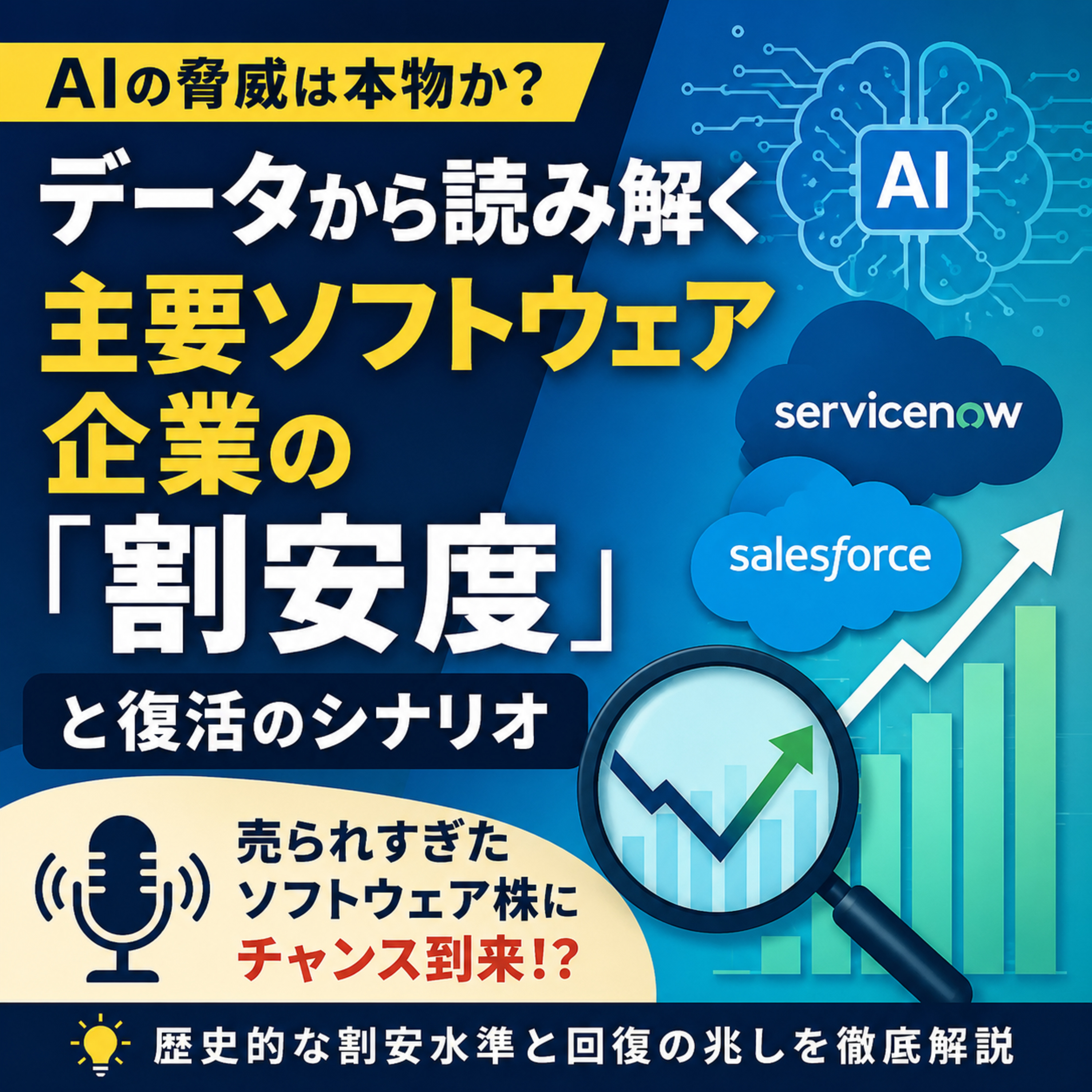 AIでソフトウェア株は終わるのか　割安になったサービスナウとセールスフォースの復活シナリオ