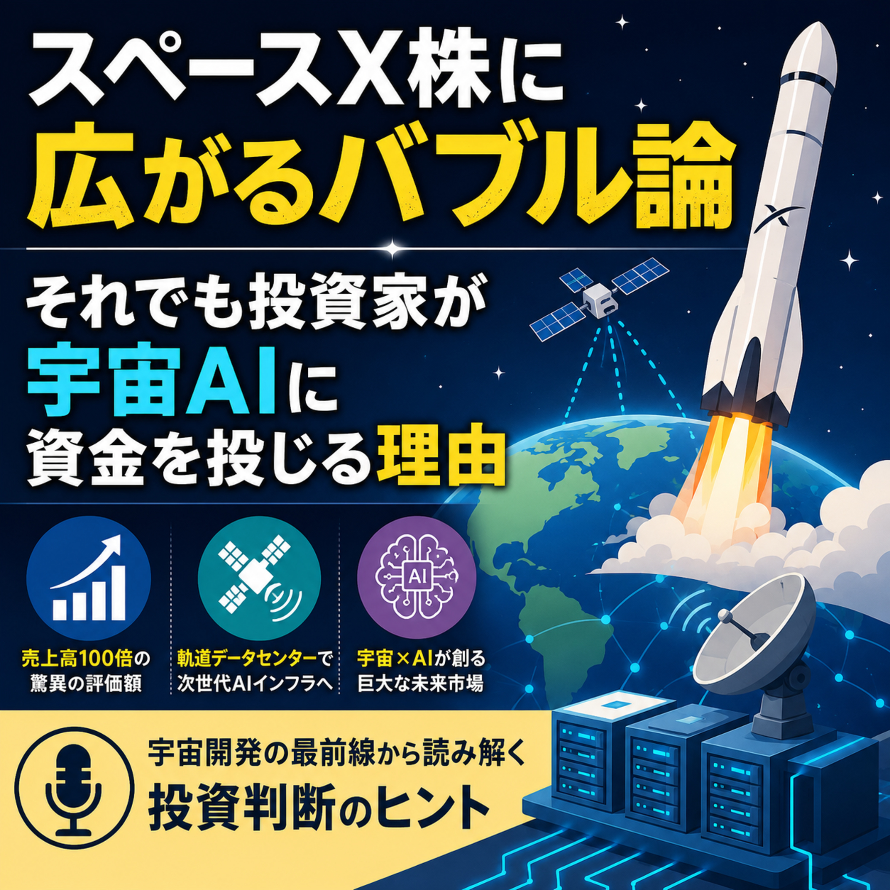 スペースX株に広がるバブル論　それでも投資家が宇宙AIに資金を投じる理由