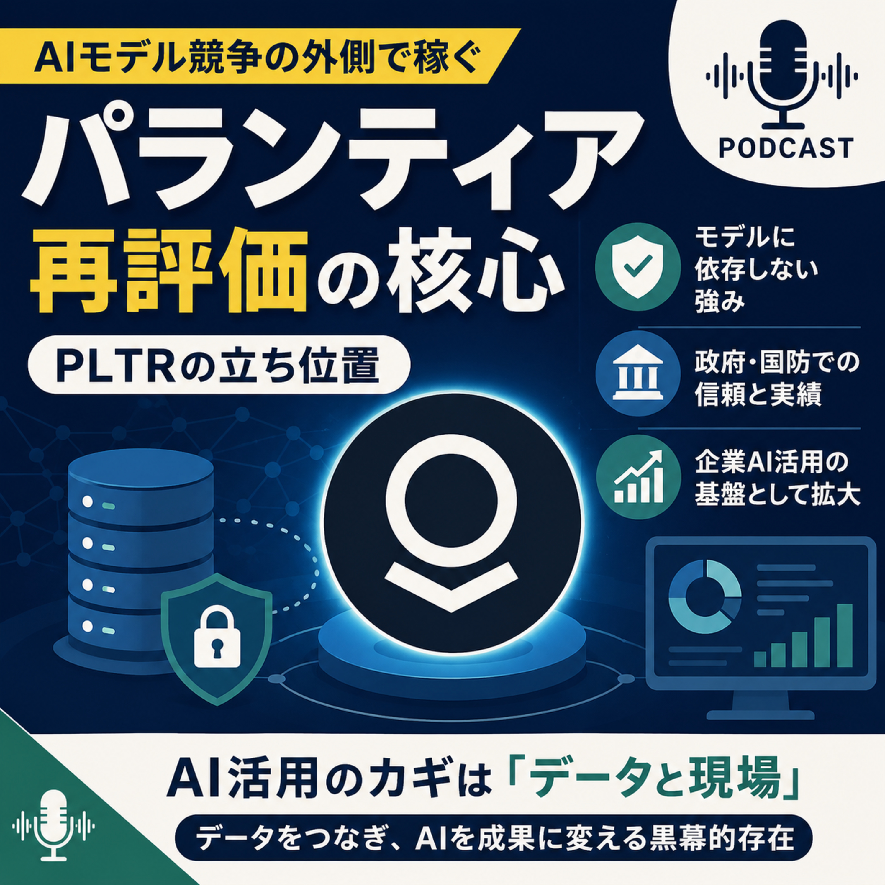 パランティア再評価の核心　AIモデル競争の外側で稼ぐPLTRの立ち位置