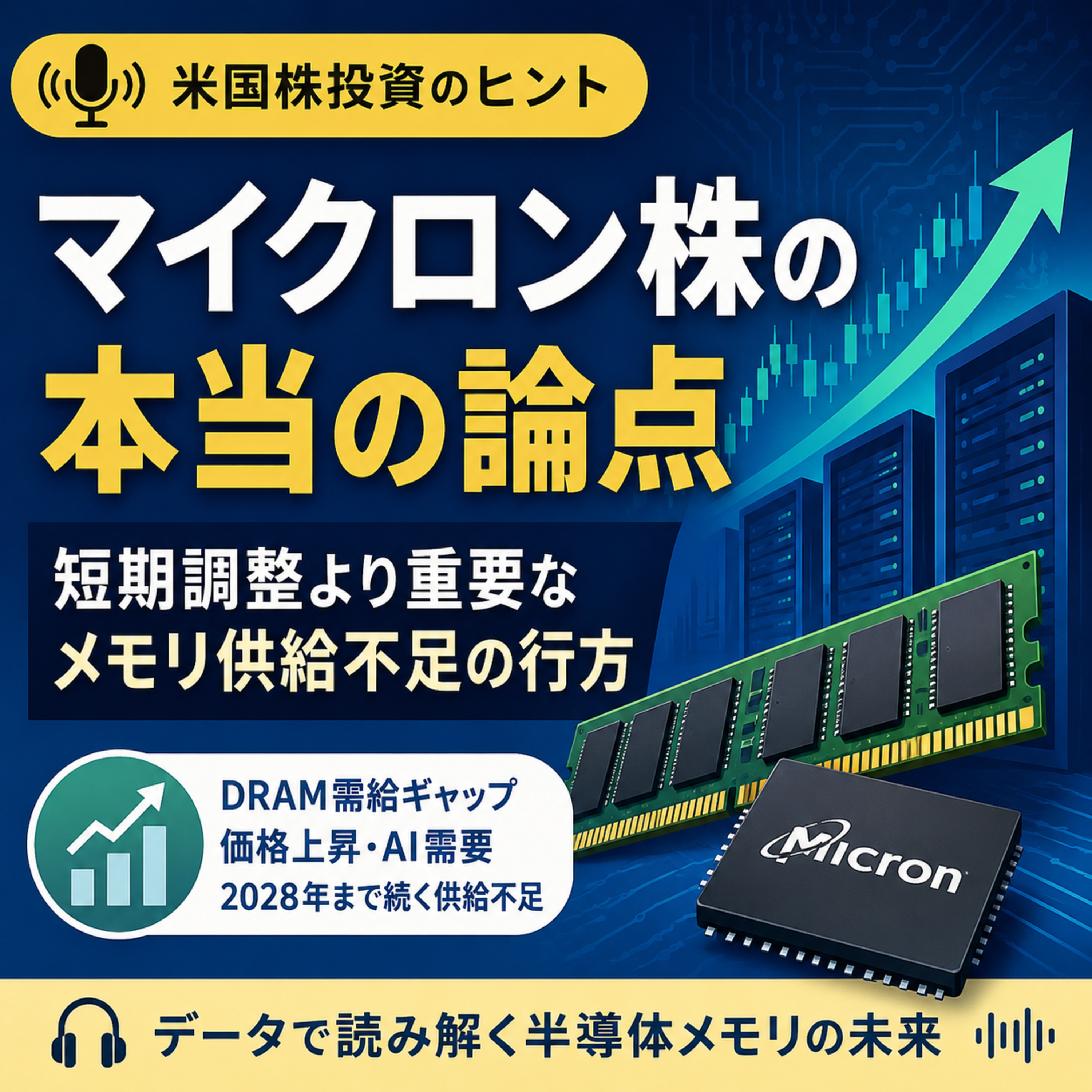 マイクロン株の本当の論点　短期調整より重要なメモリ供給不足の行方 episode artwork