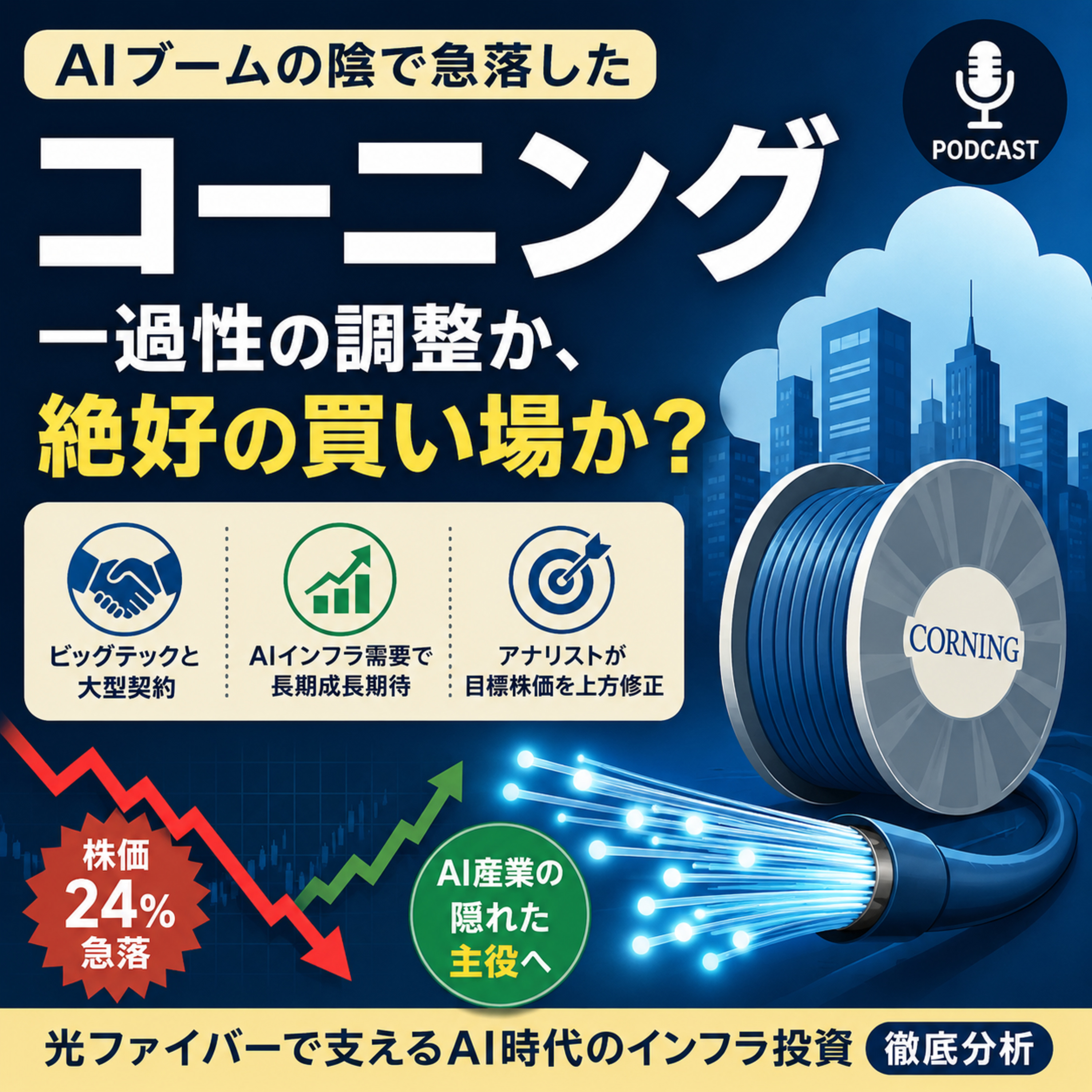 コーニングに押し目到来か　AIインフラ投資で注目される隠れ本命株 episode artwork