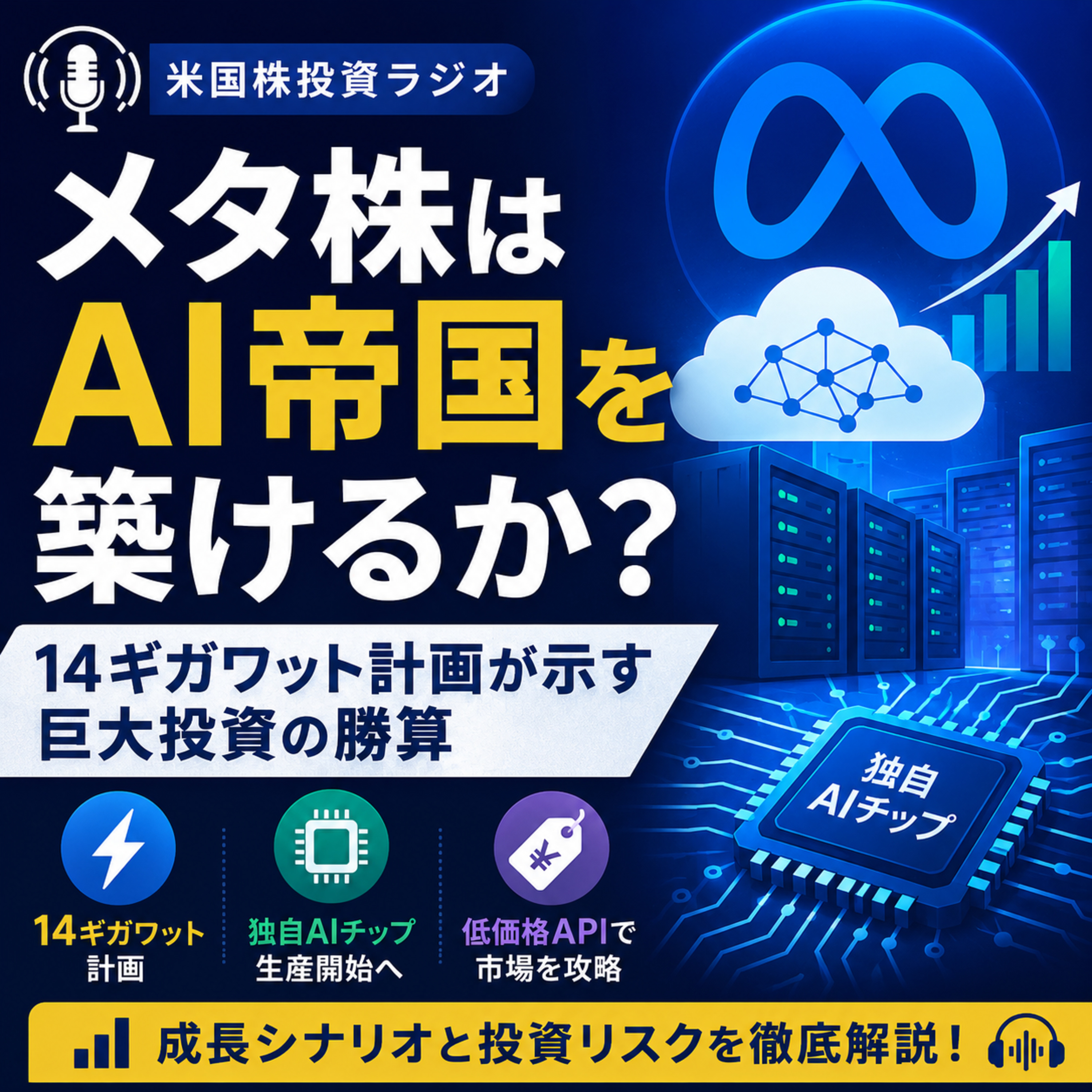 メタ株はAI帝国を築けるか？14ギガワット計画が示す巨大投資の勝算 episode artwork