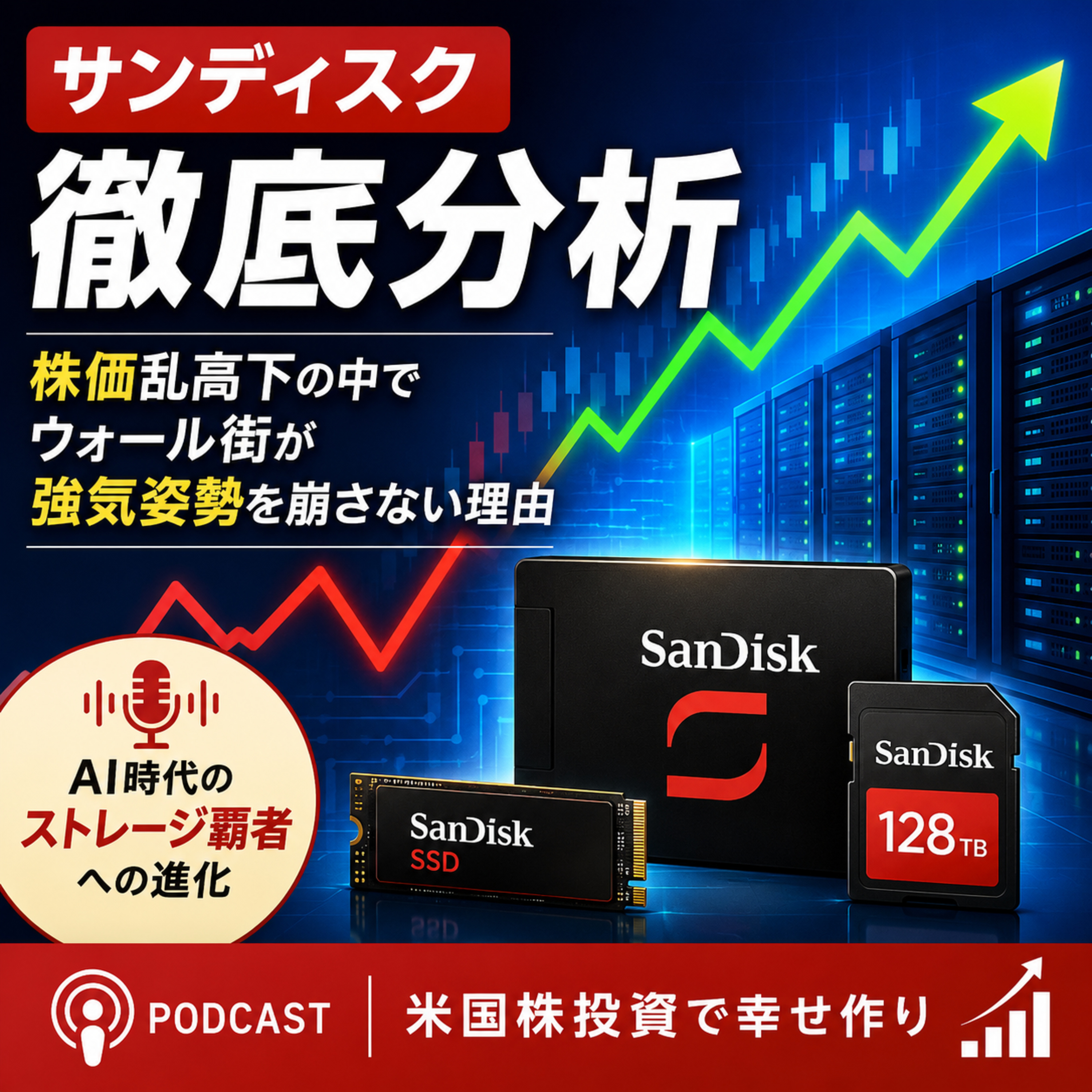 サンディスク徹底分析：株価乱高下の中でウォール街が強気姿勢を崩さない理由