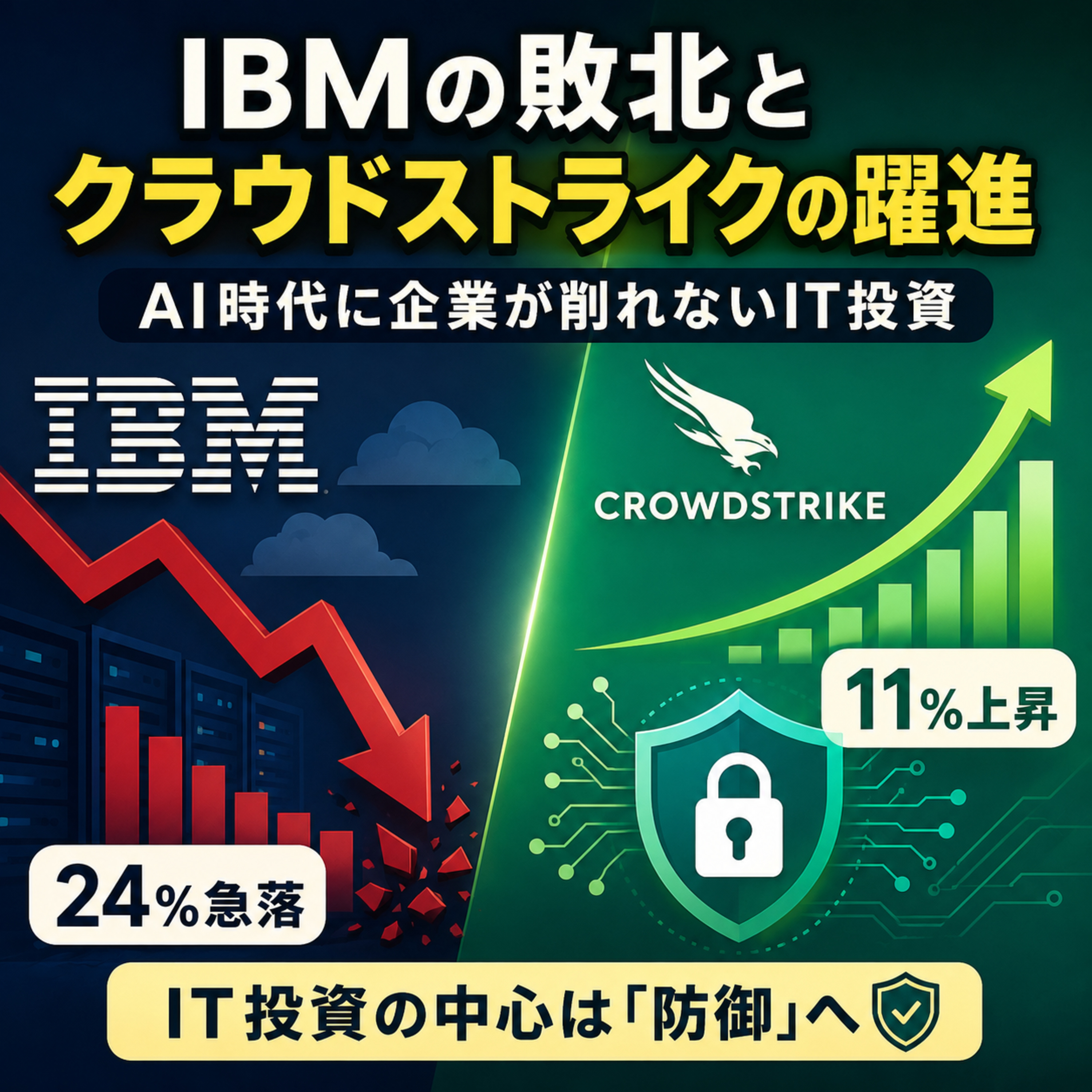 IBMの敗北とクラウドストライクの躍進　AI時代に企業が削れないIT投資