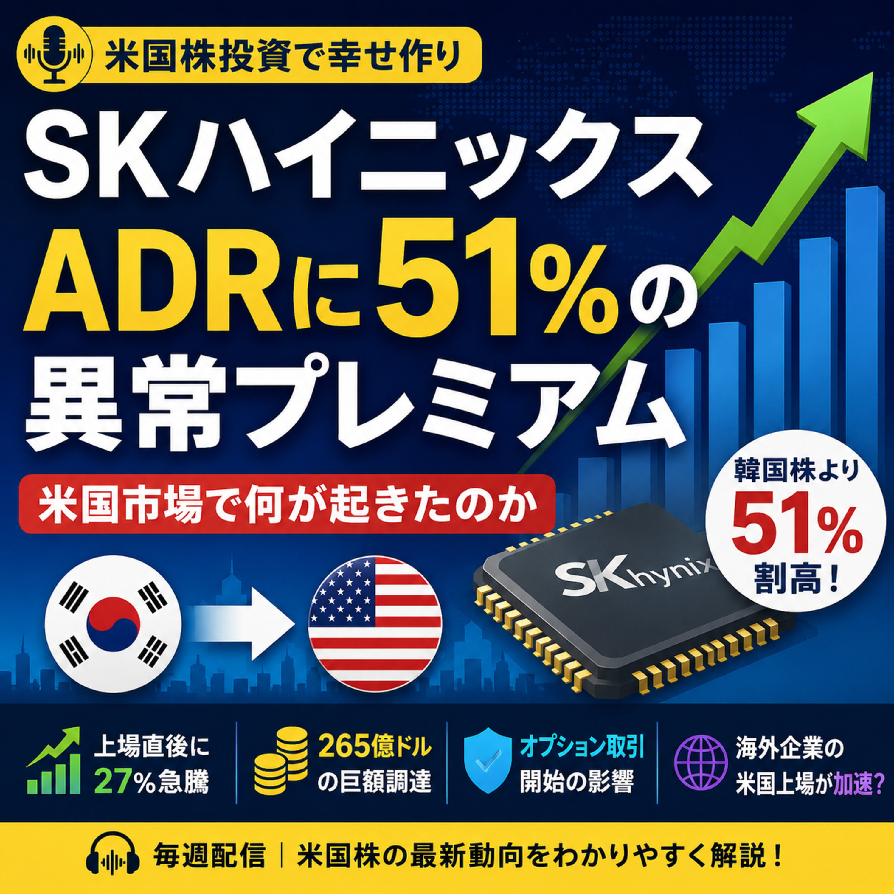 SKハイニックスADRに51%の異常プレミアム　米国市場で何が起きたのか